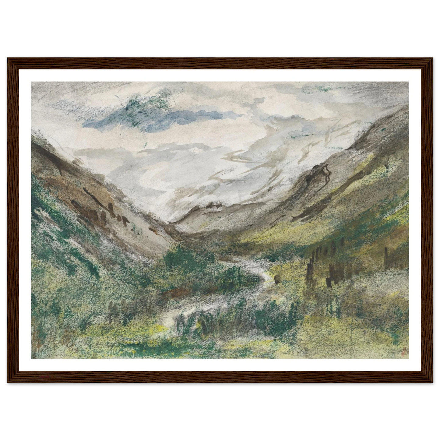 Dal met begroeide bergen (1834 - 1911) Art Print | Jozef Israels-Quipham Collections