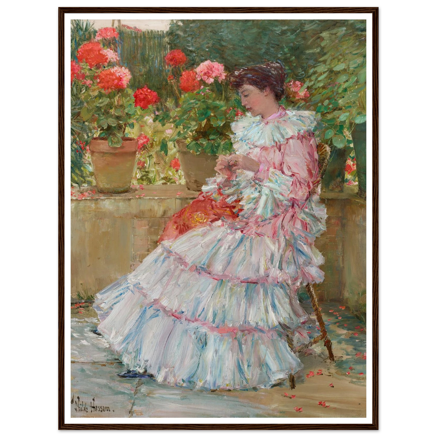 Geraniums (circa 1888-1889) Art Print | Childe Hassam-Quipham Collections