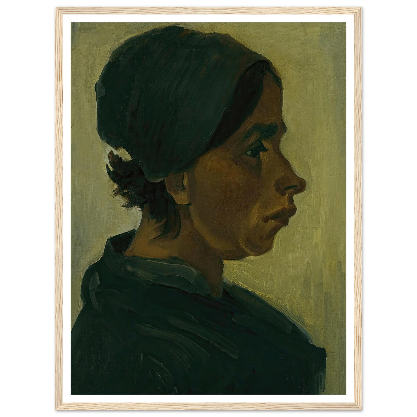 Peasant woman, head (1884) Art Print | Vincent van Gogh-Quipham Collections
