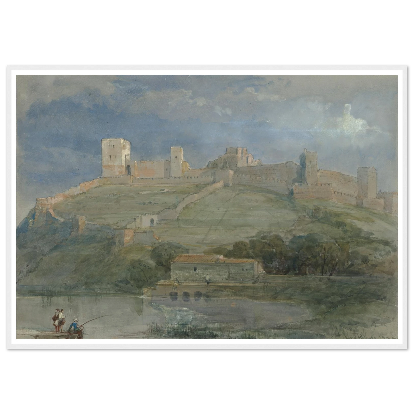 A view of Alcala de Guadaira, Spain (1833) Art Print | David Roberts-Quipham Collections