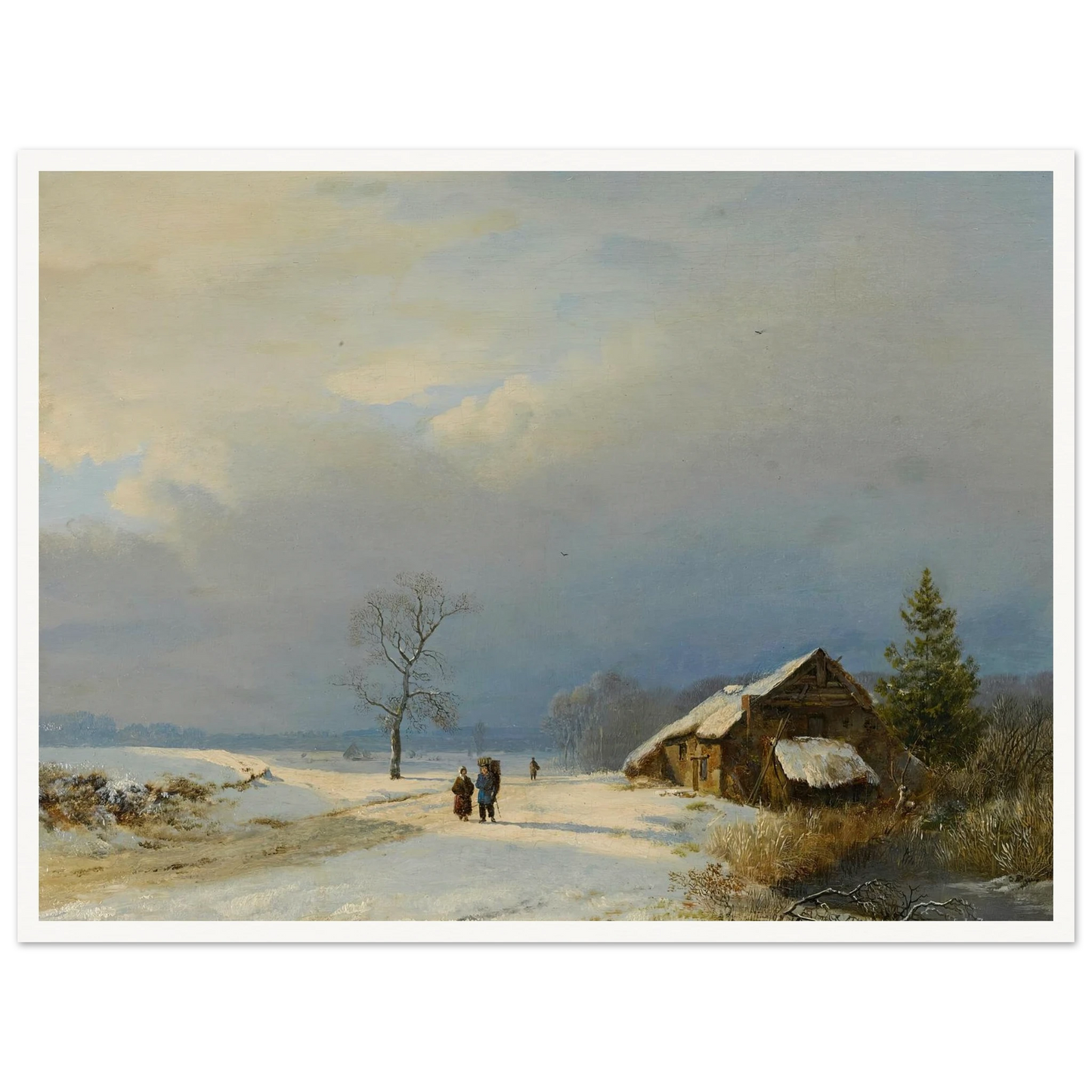 Dutch winter in the Gooi (1828) Art Print | Barend Cornelis Koekkoek-Quipham Collections