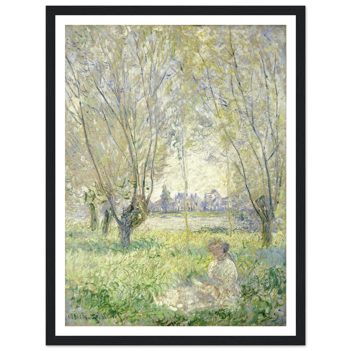 Woman Seated under the Willows (1880) Art Print | Claude Monet-Quipham Collections