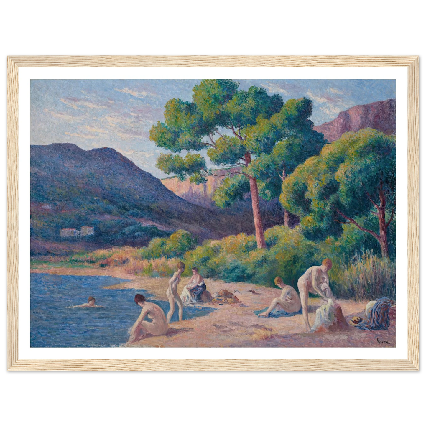 Baigneurs à Saint-Tropez Art Print | Maximilien Luce-Quipham Collections