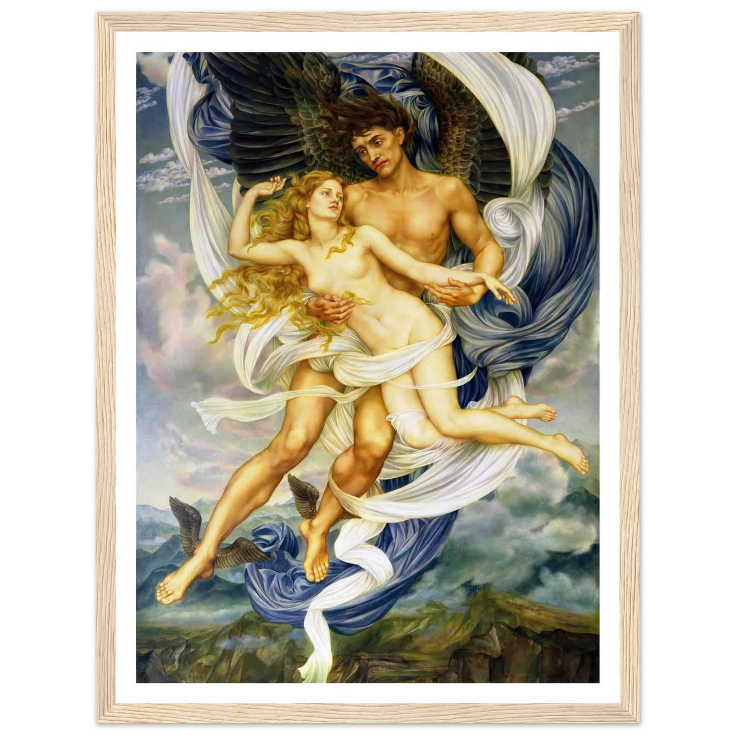 Boreas and Oreithyia (circa 1896) Art Print | Evelyn de Morgan-Quipham Collections