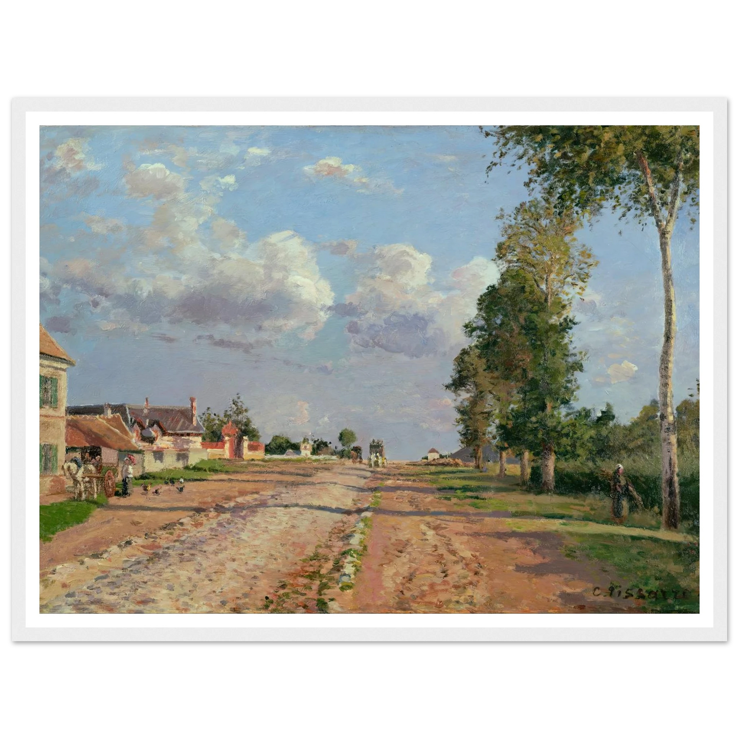 Route de Versailles, Rocquencourt (1871) Art Print | Camille Pissarro-Quipham Collections