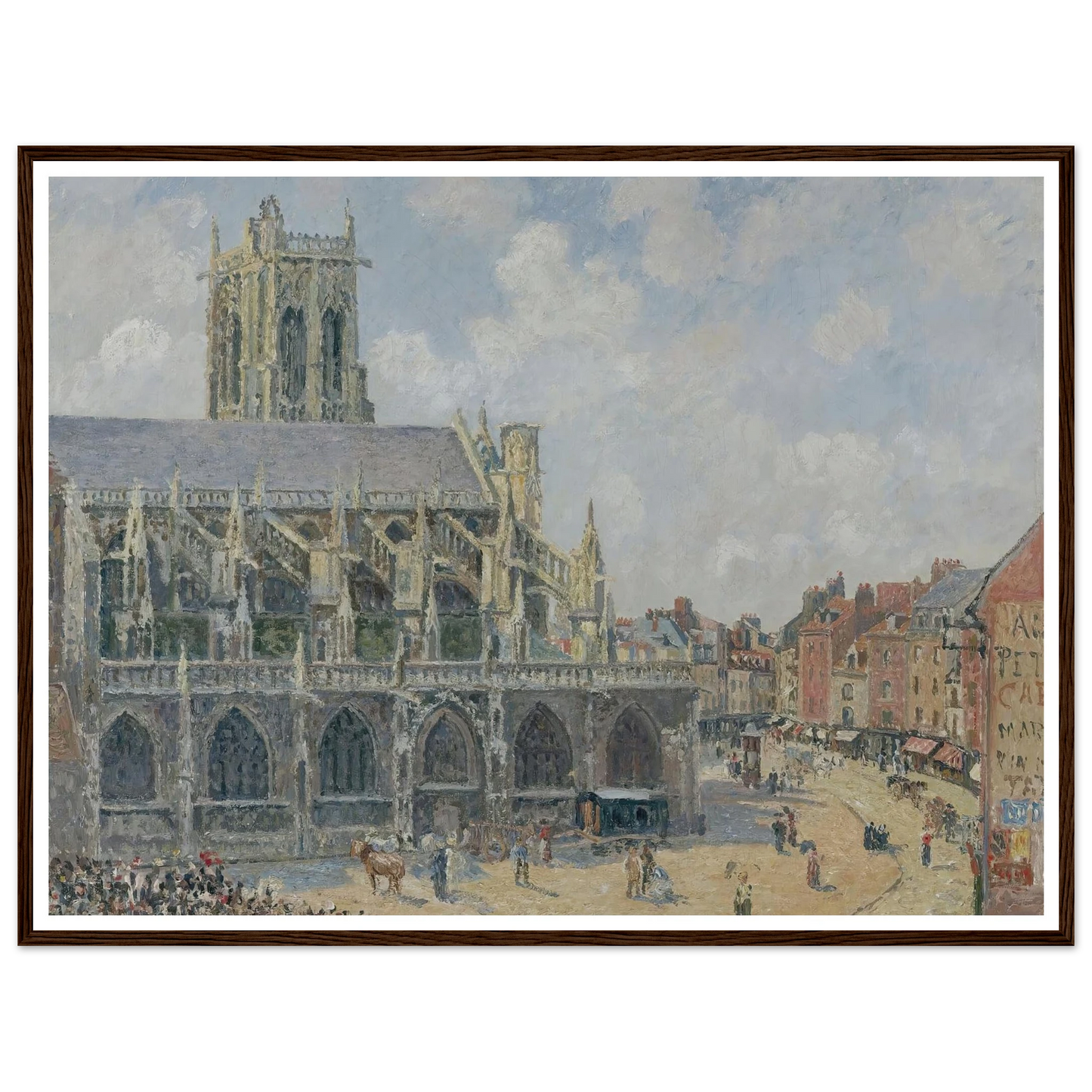 L’église Saint-Jacques À Dieppe, Matin, Soleil (1901) Art Print | Camille Pissarro-Quipham Collections