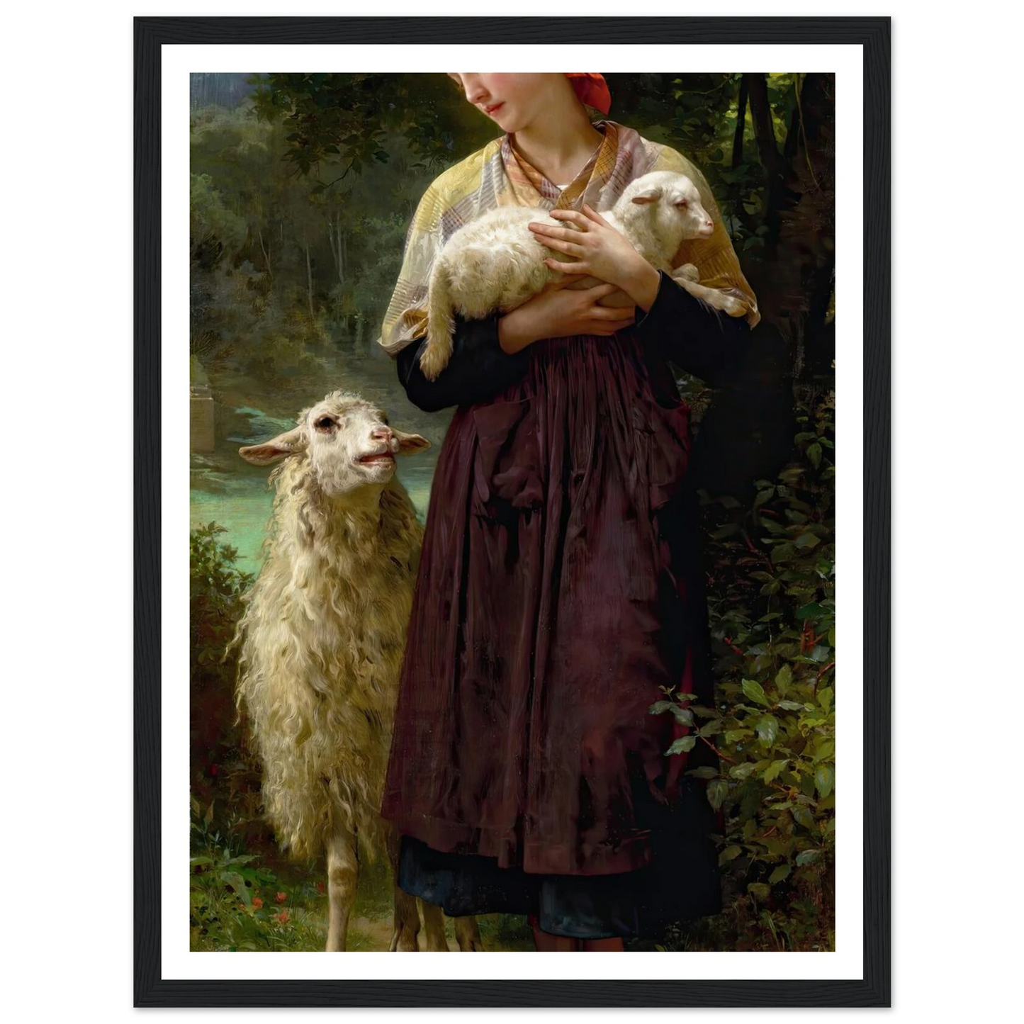 L’agneau Nouveau-Né (The Newborn Lamb) (1873) Art Print | William Bouguereau-Quipham Collections