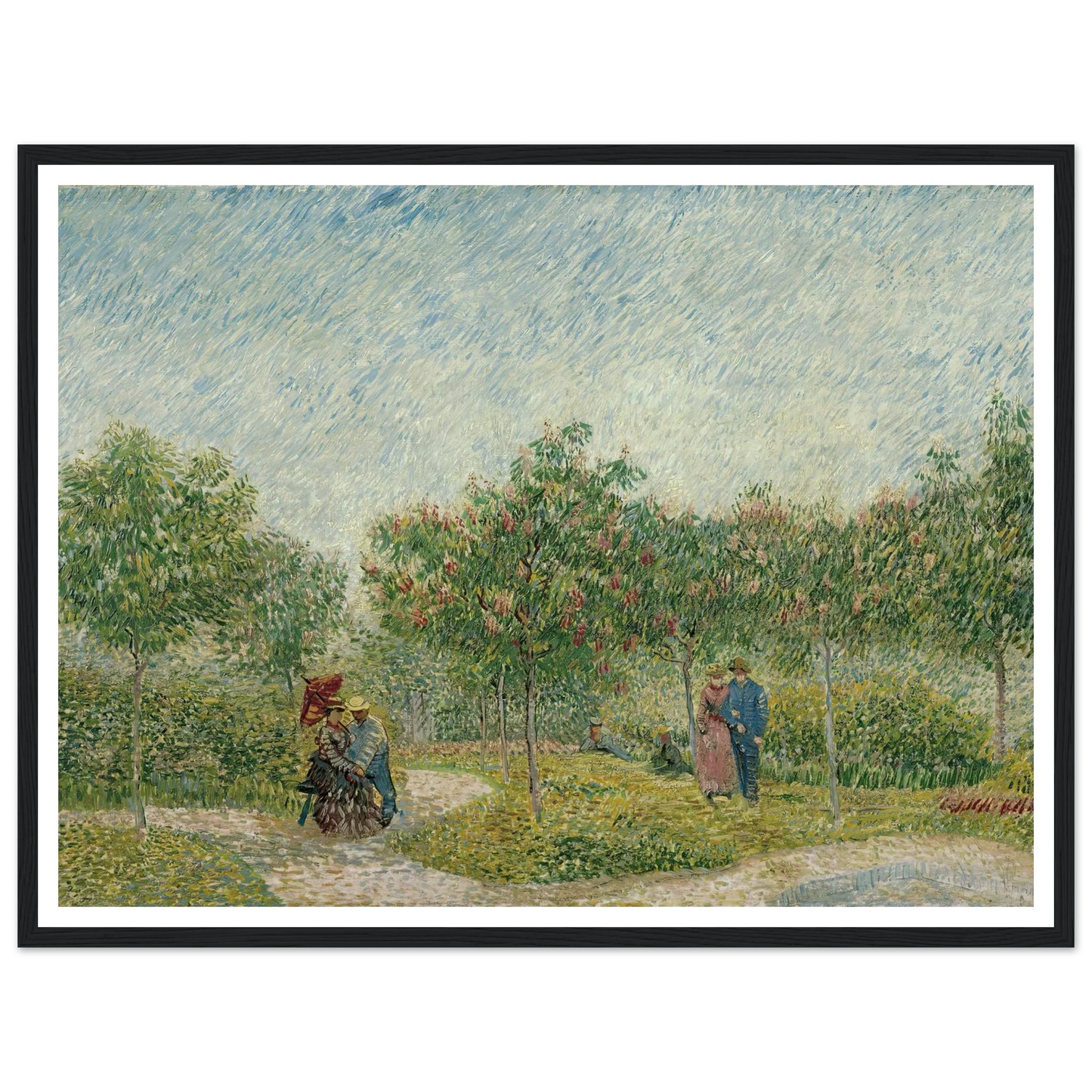 Garden in Montmarte with lovers (1887) Art Print | Vincent van Gogh-Quipham Collections