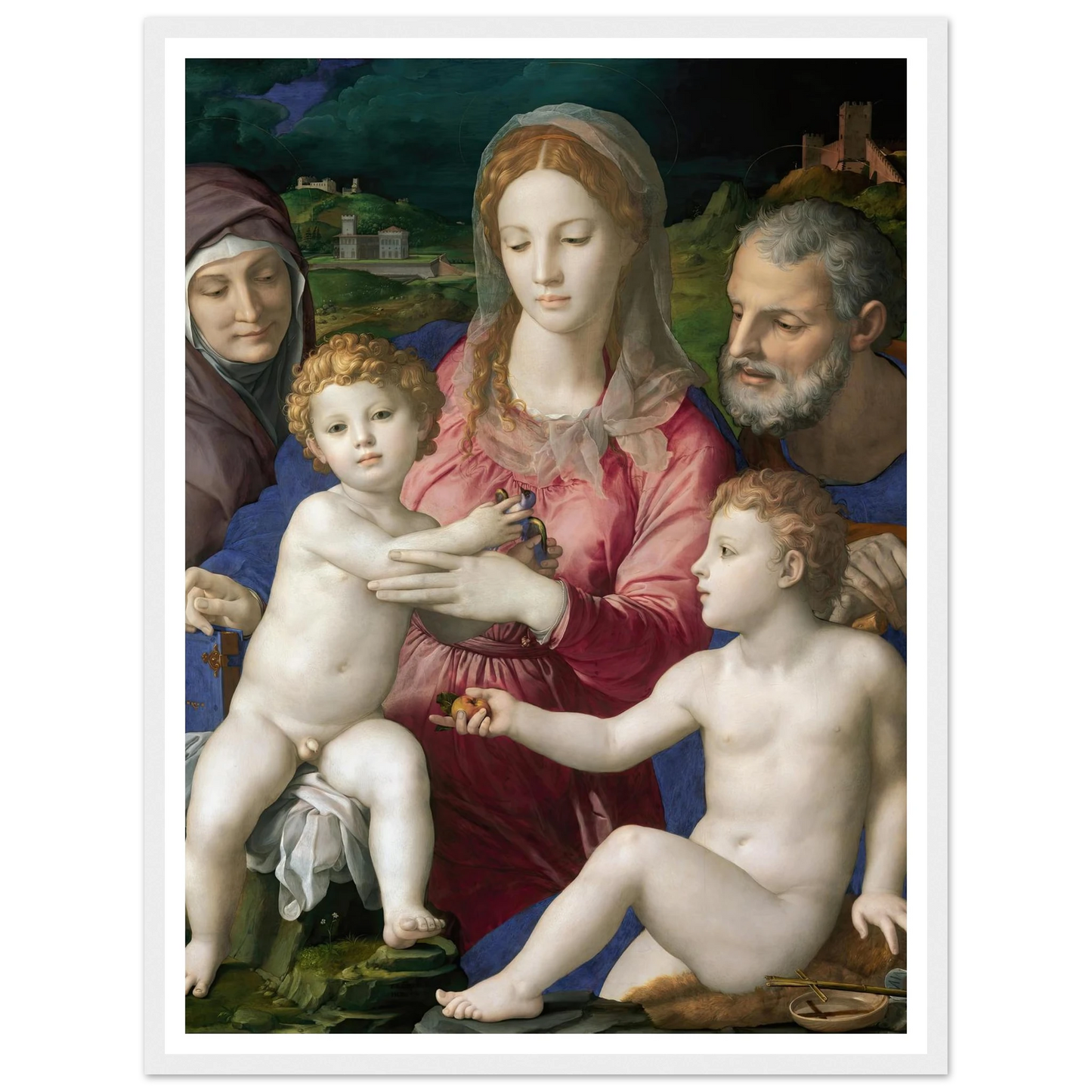 Holy Family with St. Anne and the Infant St. John (1545 - 1546) Art Print | Agnolo Bronzino-Quipham Collections