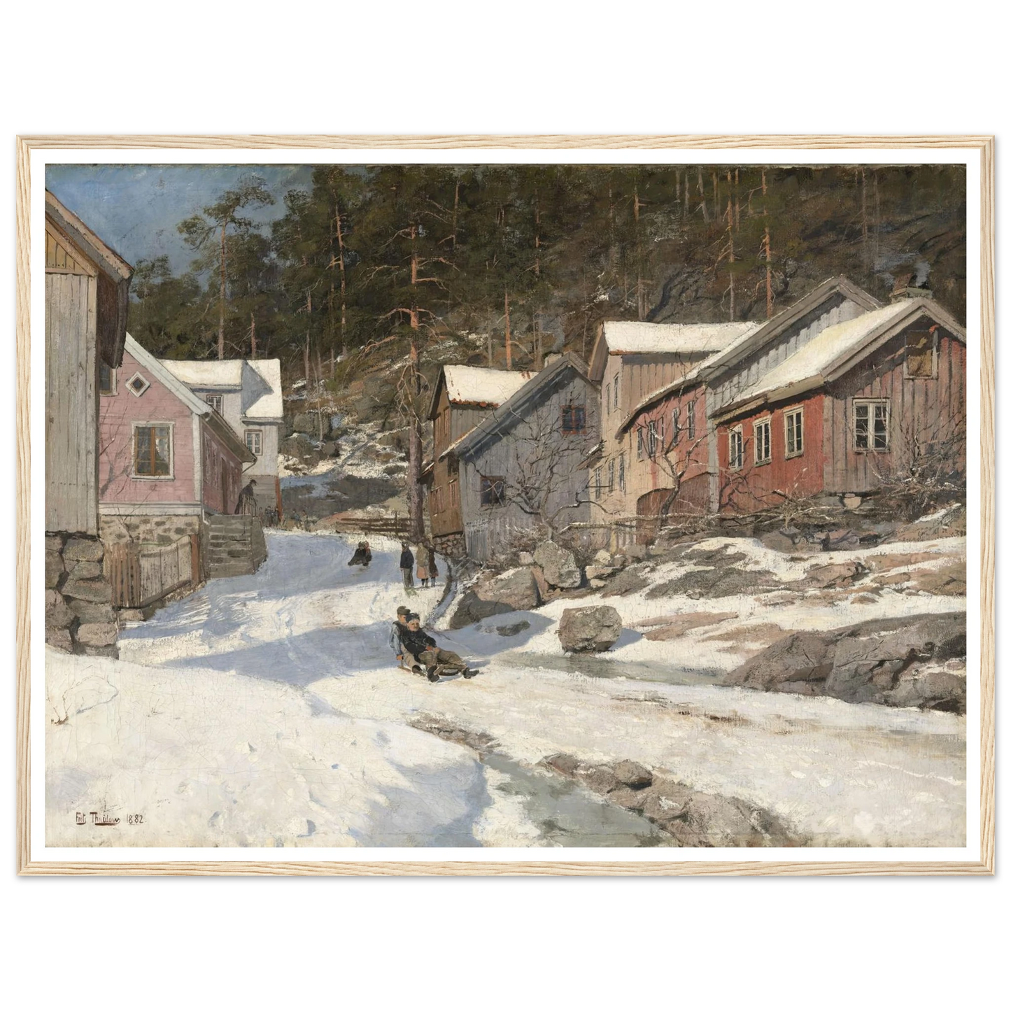 Street in Kragerø (1882) Art Print | Frits Thaulow-Quipham Collections