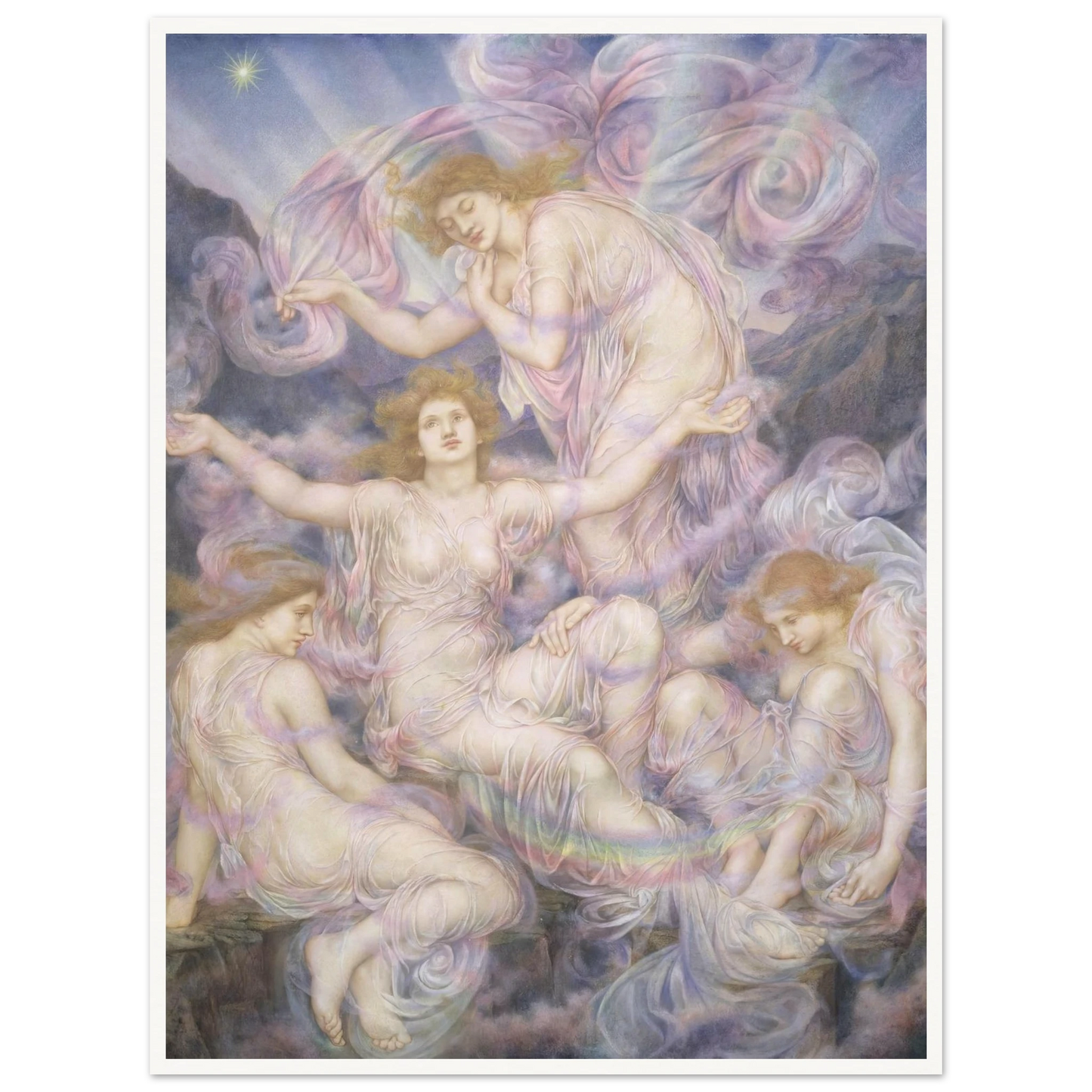Daughters of the Mist (ca 1905-1910) Art Print | Evelyn de Morgan-Quipham Collections