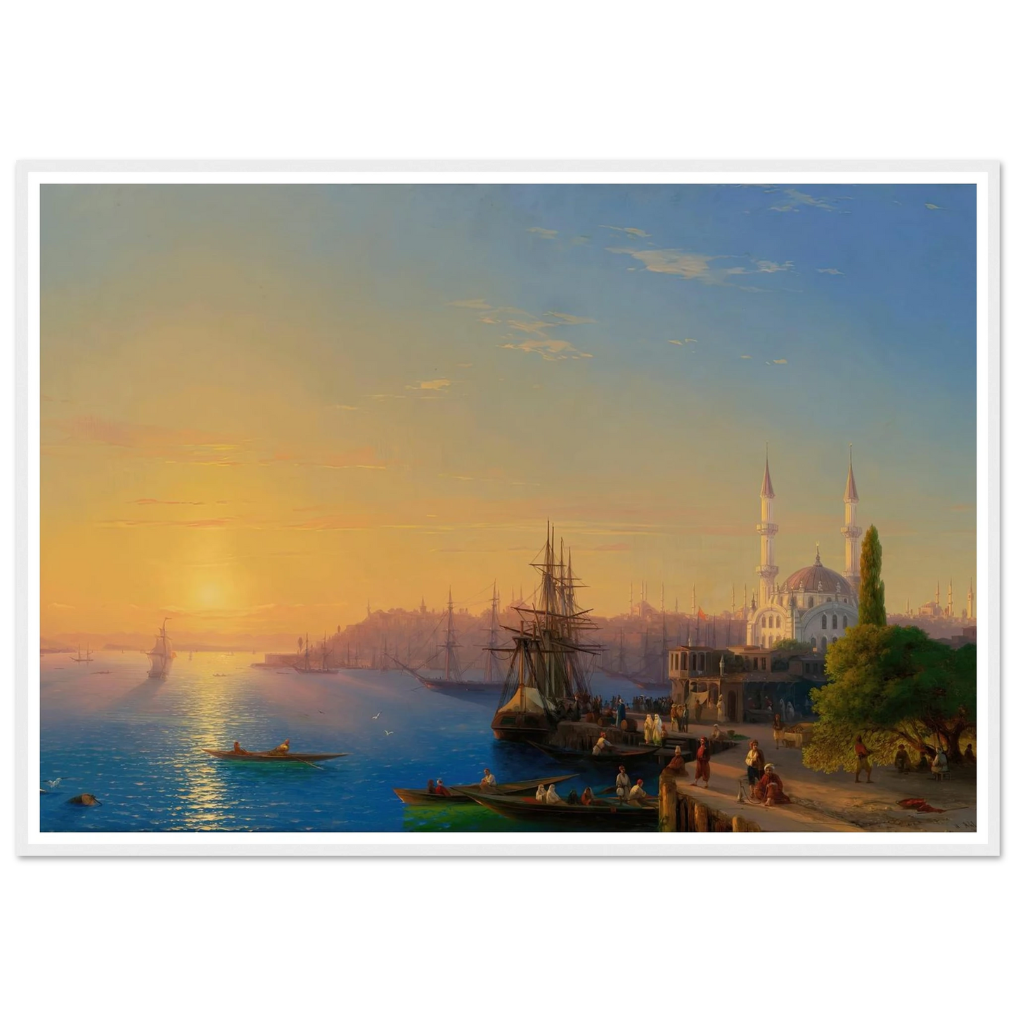 View Of Constantinople And The Bosphorus (1856) Art Print | Ivan Konstantinovich Aivazovsky-Quipham Collections