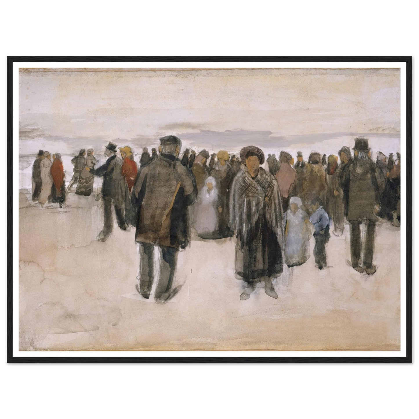 Beach at Scheveningen (1882) Art Print | Vincent van Gogh-Quipham Collections