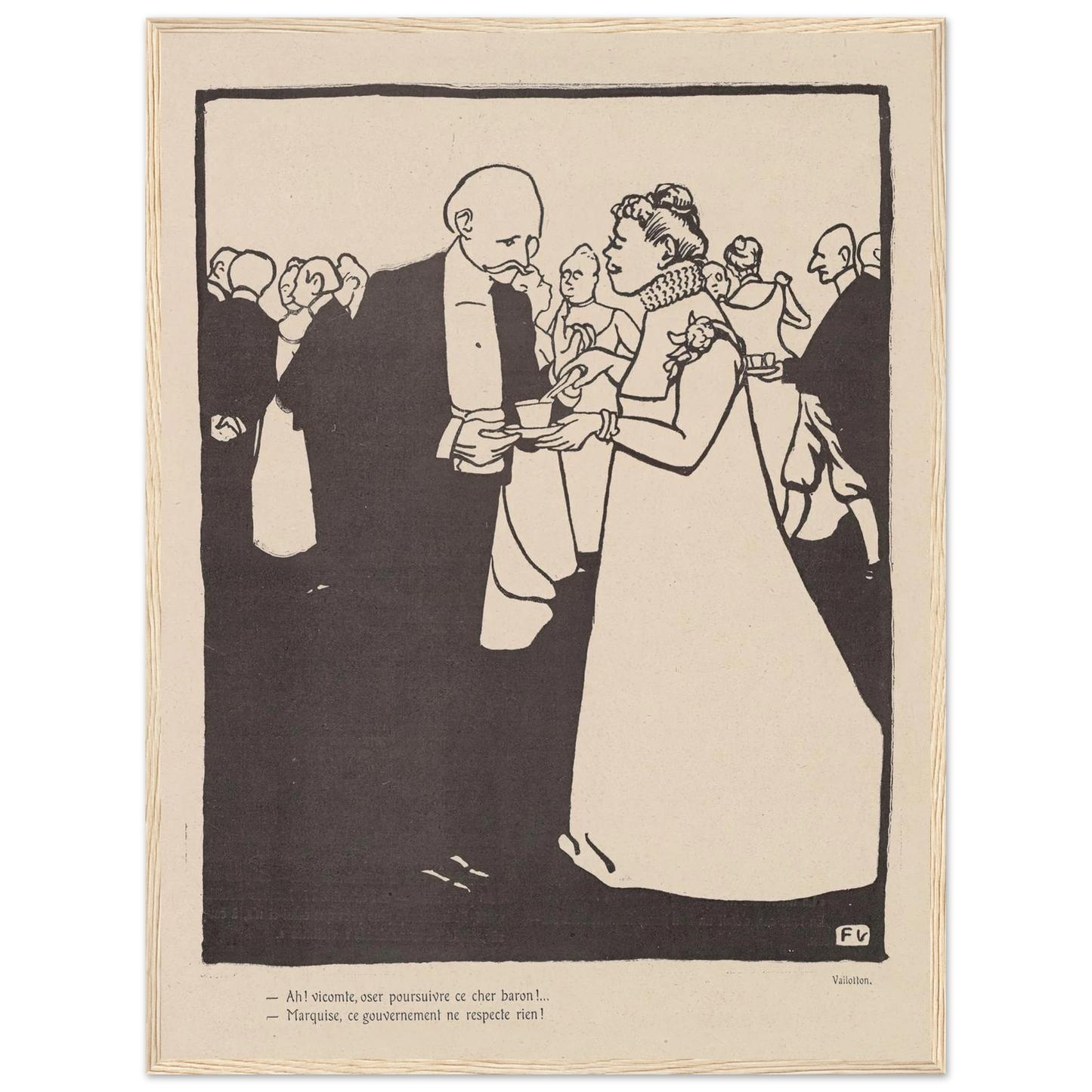 1er août 1903. Art Print | Felix Vallotton - Framed Poster - 30x40 cm / 12x16″ - Black frame