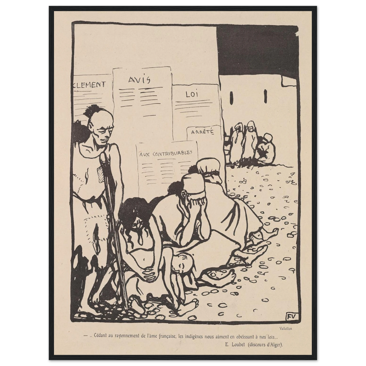 1er mai 1903 Art Print | Felix Vallotton - Framed Poster - 30x40 cm / 12x16″ - Black frame