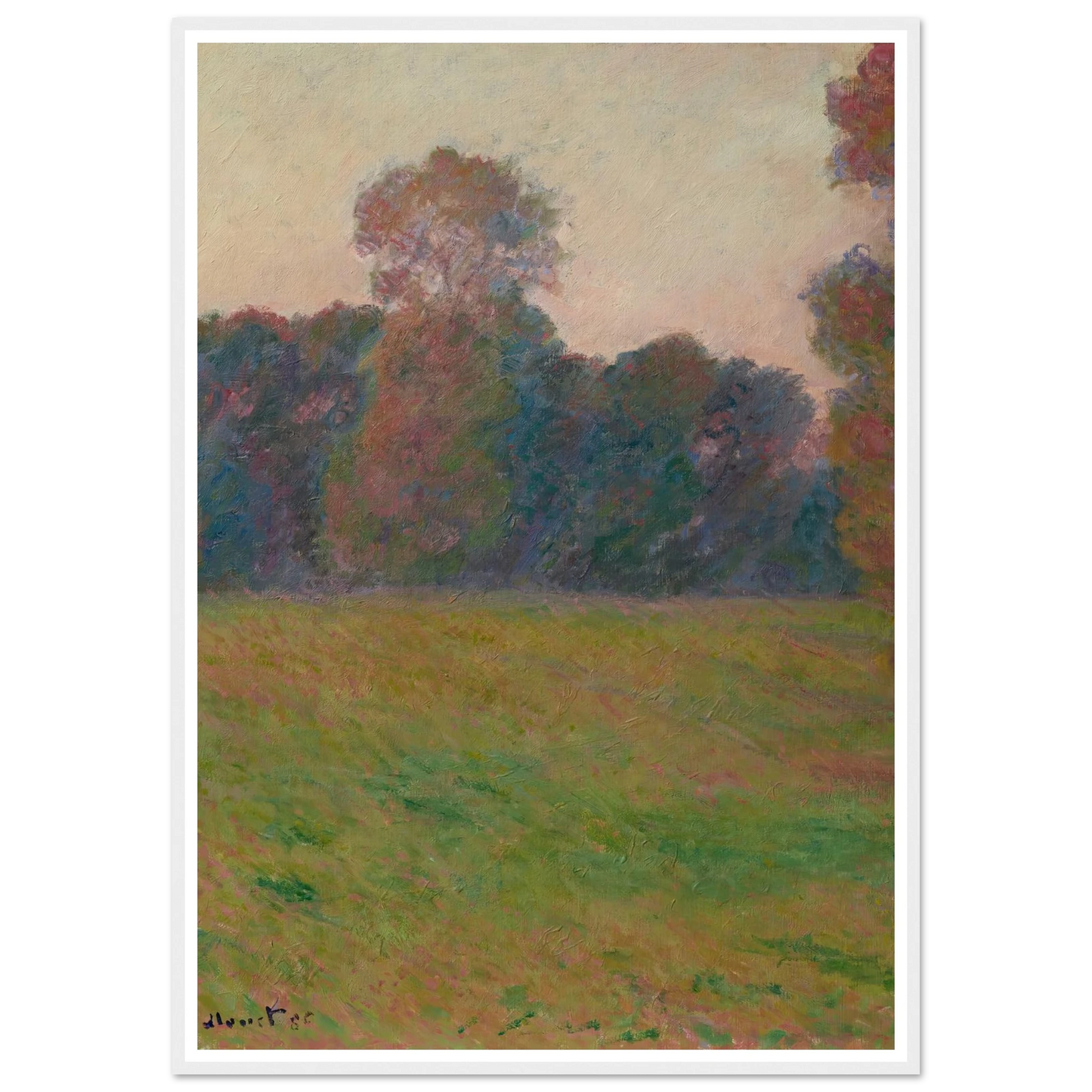 Prairie à Giverny (1886) Art Print | Claude Monet-Quipham Collections