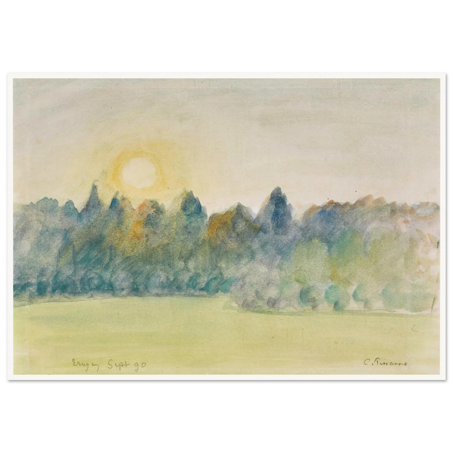 Eragny (1890) Art Print | Camille Pissarro-Quipham Collections