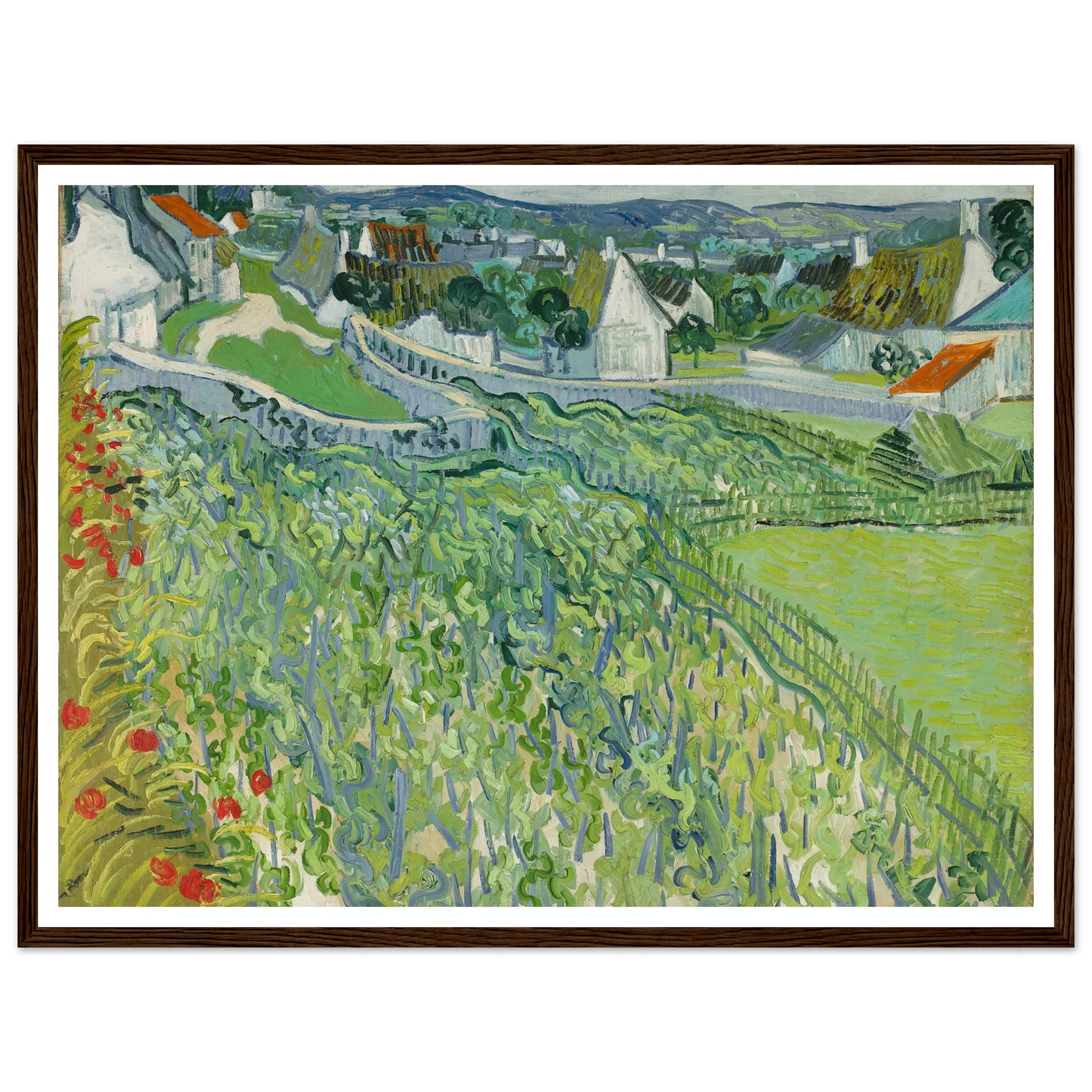 Vineyards at Auvers (1890) Art Print | Vincent van Gogh-Quipham Collections