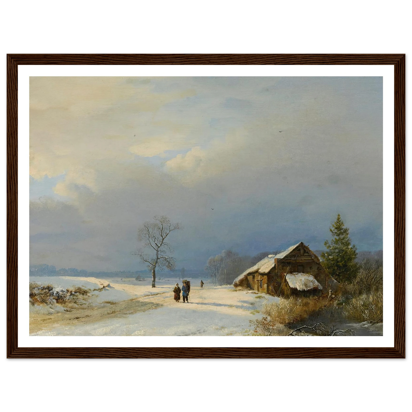 Dutch winter in the Gooi (1828) Art Print | Barend Cornelis Koekkoek-Quipham Collections