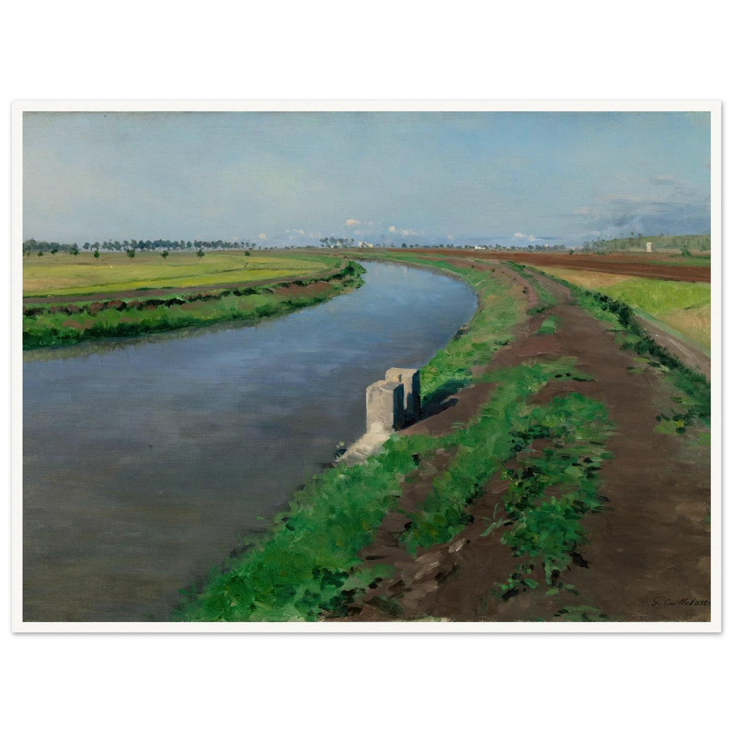 Banks of a Canal, near Naples (c.1872) Art Print | Gustave Caillebotte-Quipham Collections