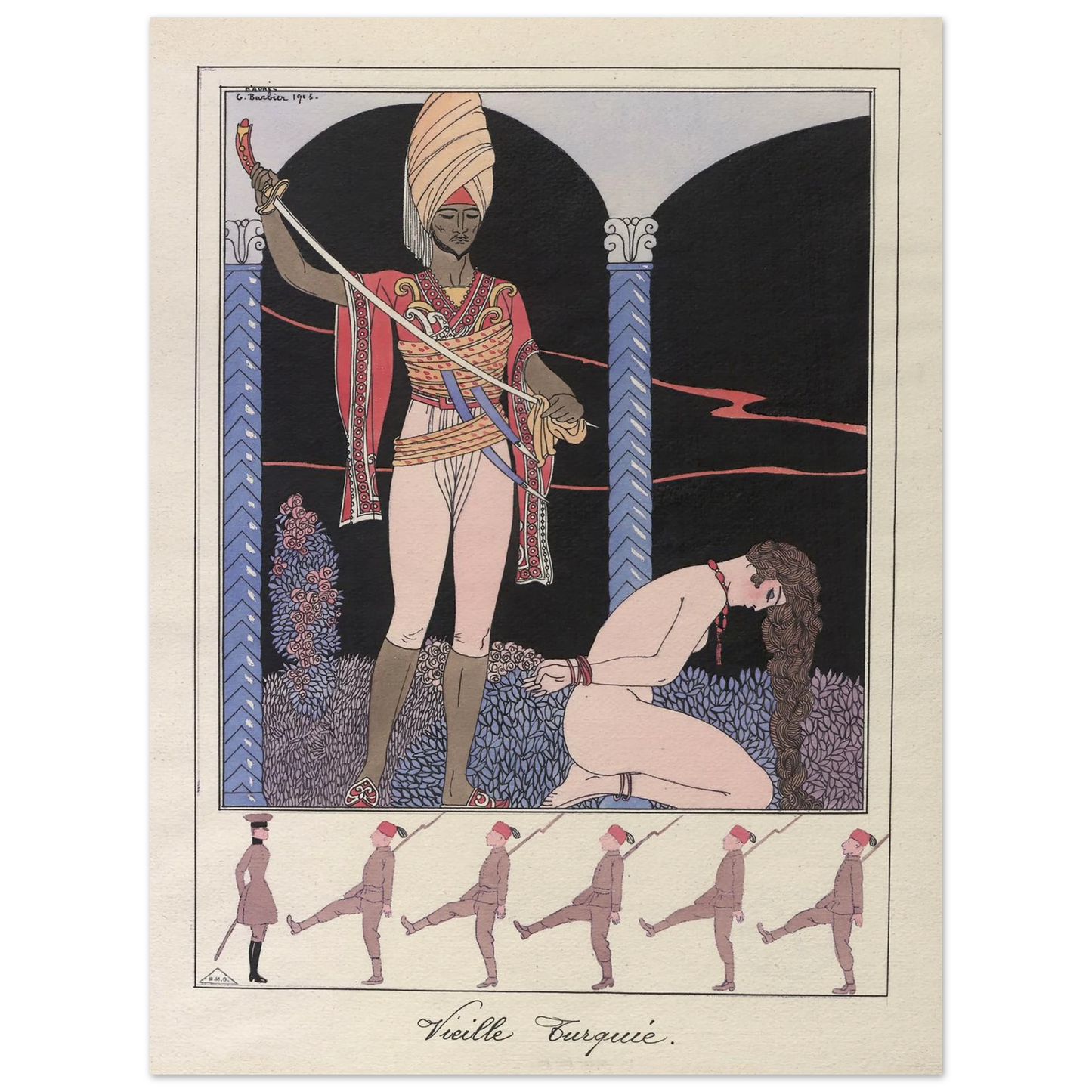 Vieille Turquie (L’exécution) (1915) Art Print | George Barbier-Quipham Collections