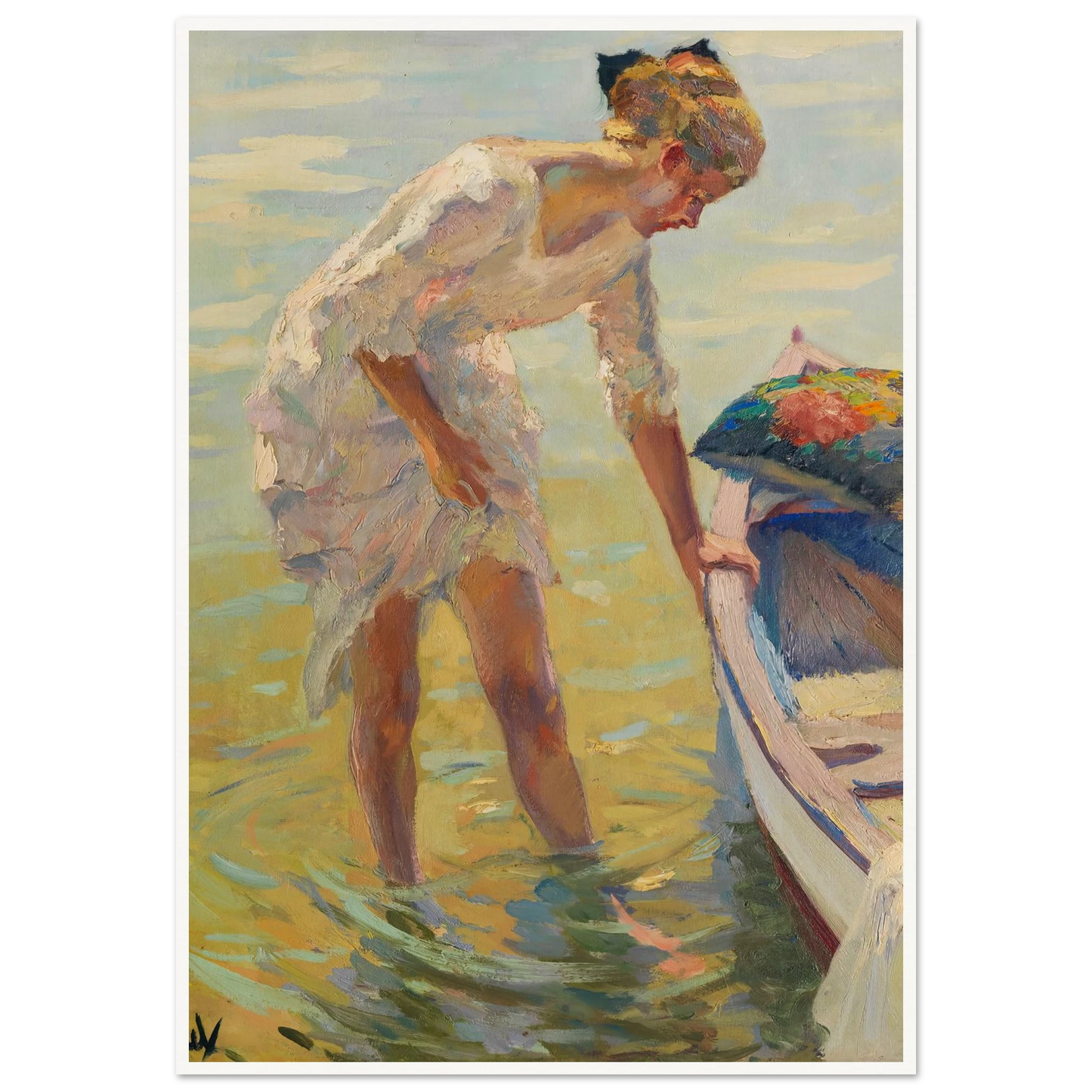 On the shore (1920) Art Print | Edward Cucue-Quipham Collections