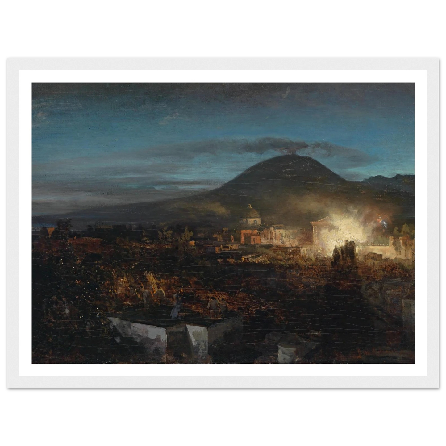 Feuerwerk In Toree Dell Annunziata Art Print | Oswald Achenbach-Quipham Collections