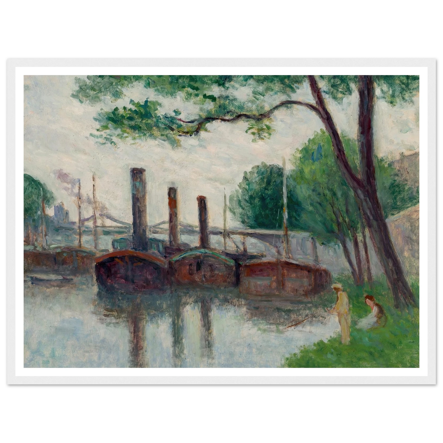 Les bords de la Seine près de la Roche-Guyon (1935) Art Print | Maximilien Luce-Quipham Collections
