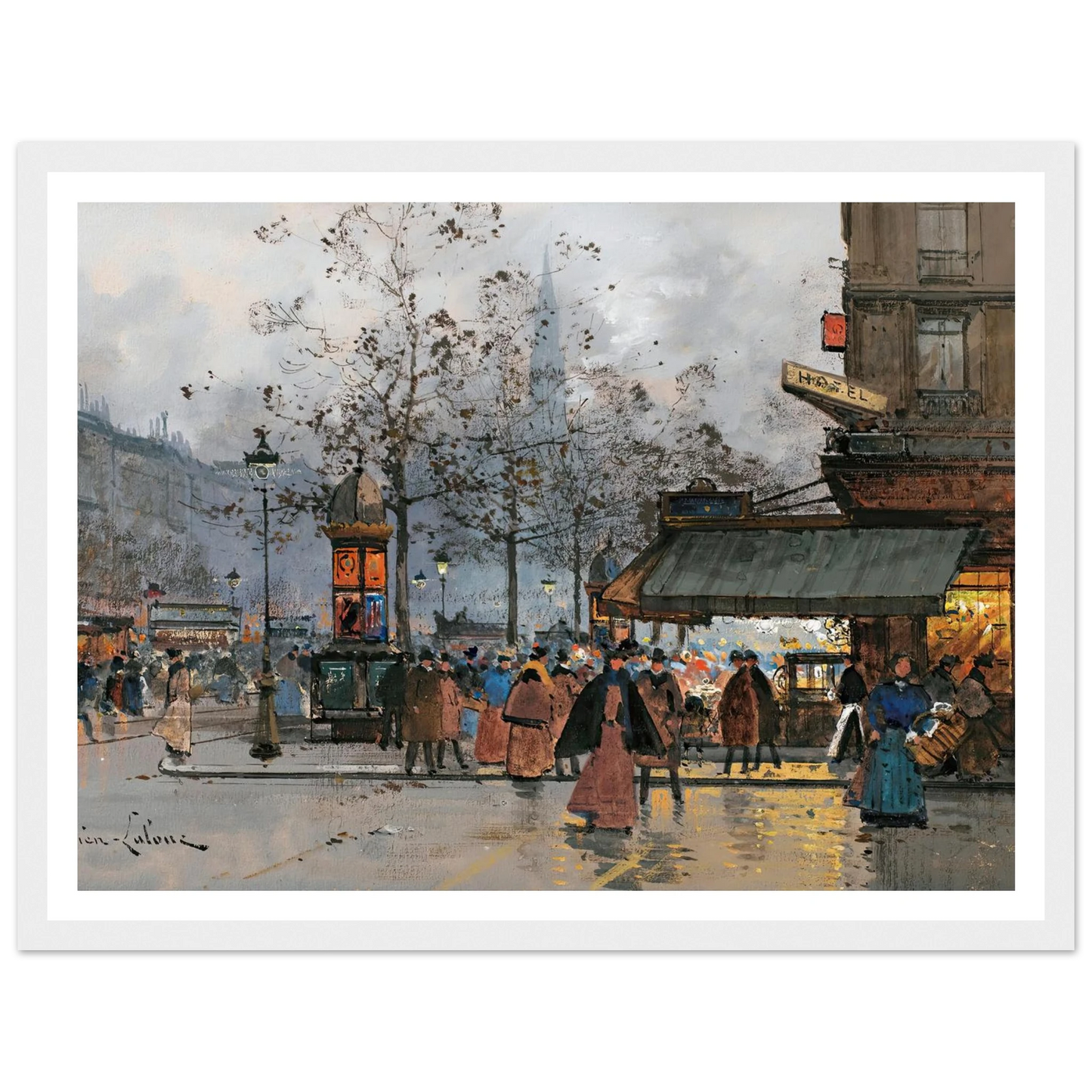 Boulevard Animé À Paris Art Print | Eugene Galien Laloue-Quipham Collections