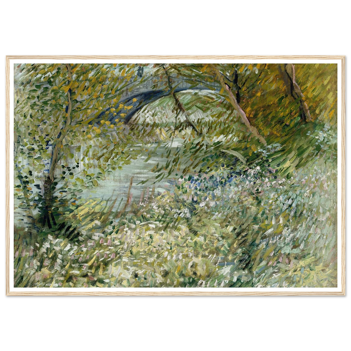 River Bank in Springtime (1887) Art Print | Vincent van Gogh-Quipham Collections