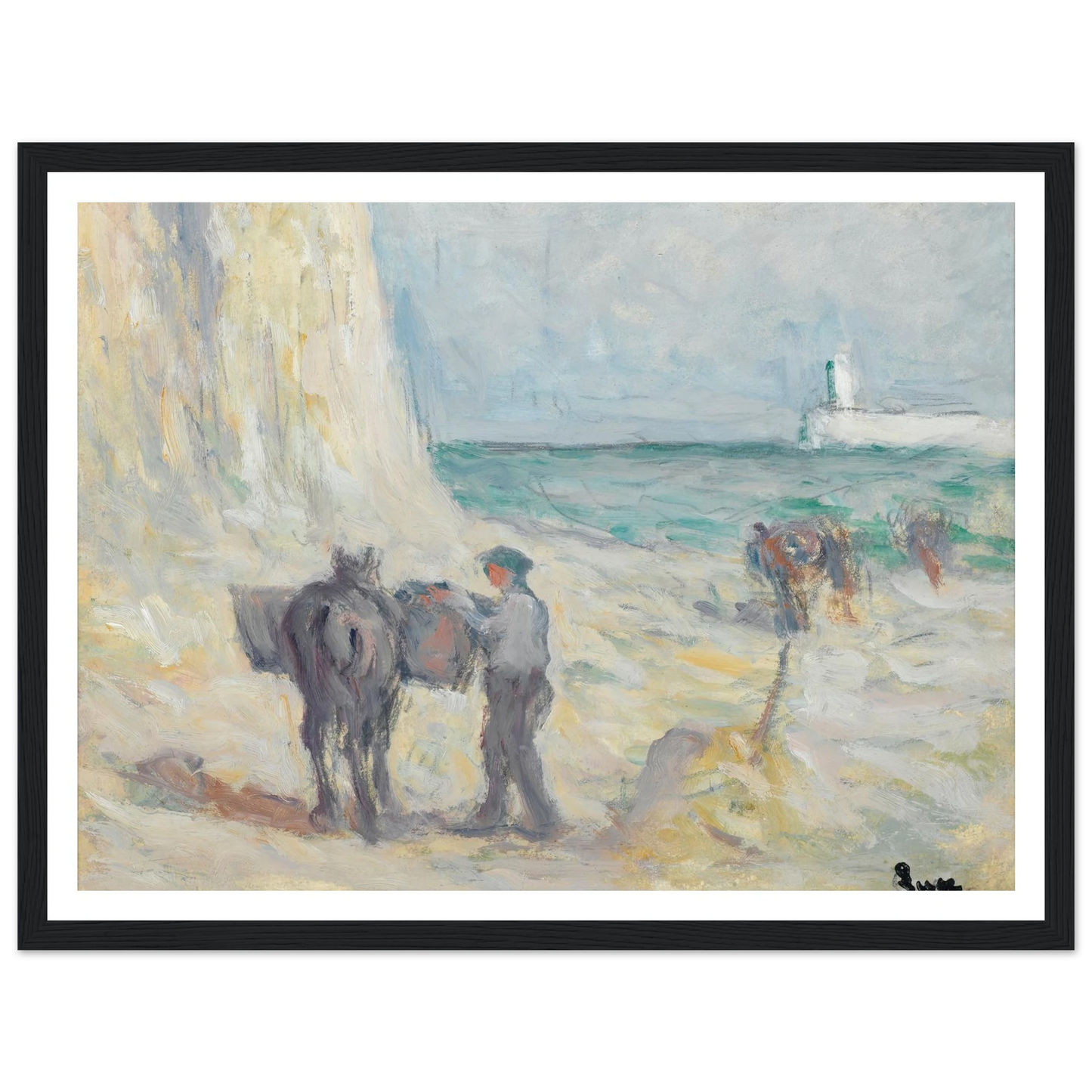 Le Tréport, le Ramassaage du Varech (1935) Art Print | Maximilien Luce-Quipham Collections