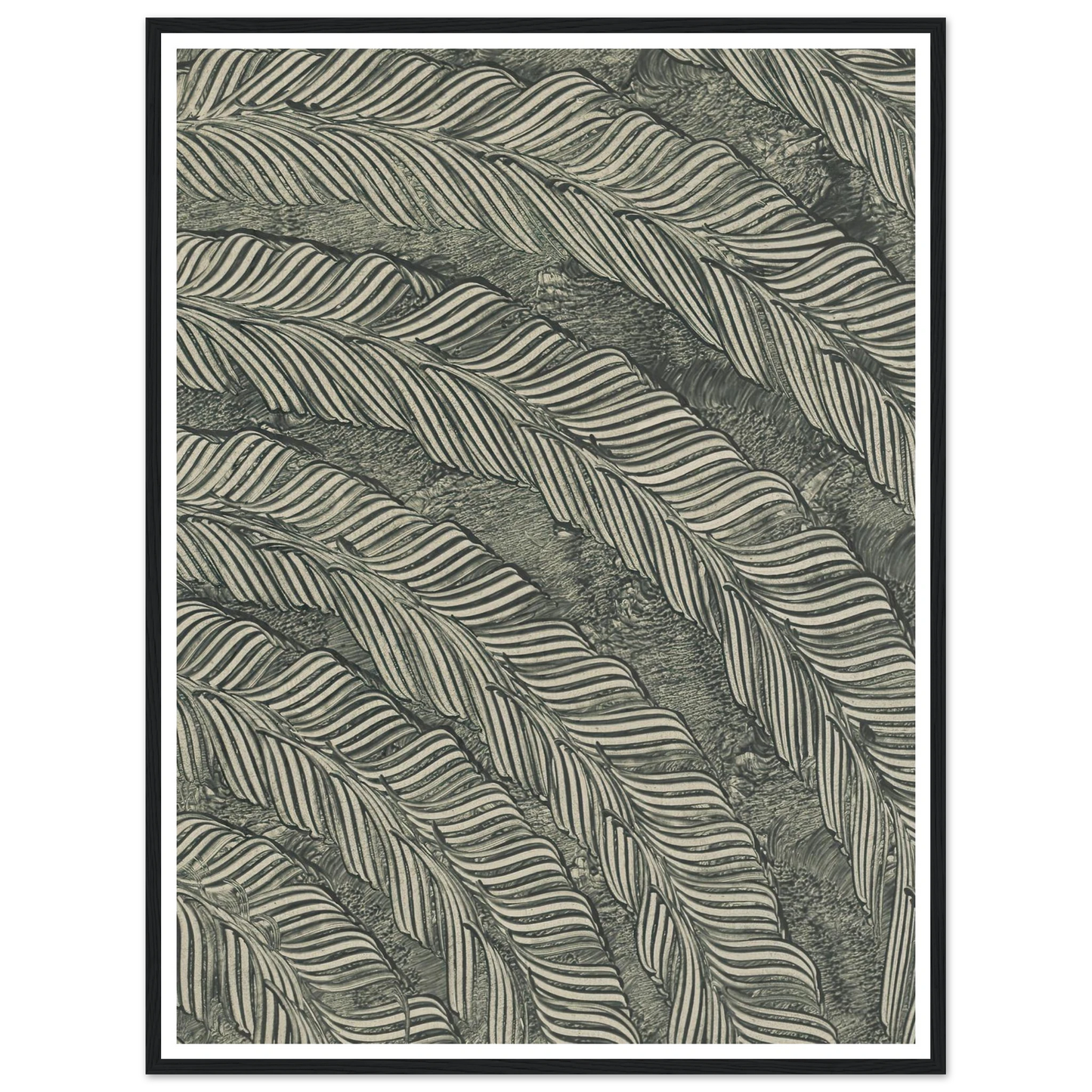 Kleisterpapier mit Verdrängungsdekor (Federn) (1890) Art Print | Anker Kyster-Quipham Collections