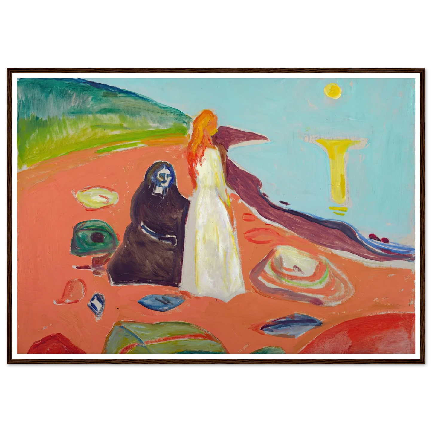 Two Women on the Shore II (1933–35) Art Print | Edvard Munch-Quipham Collections