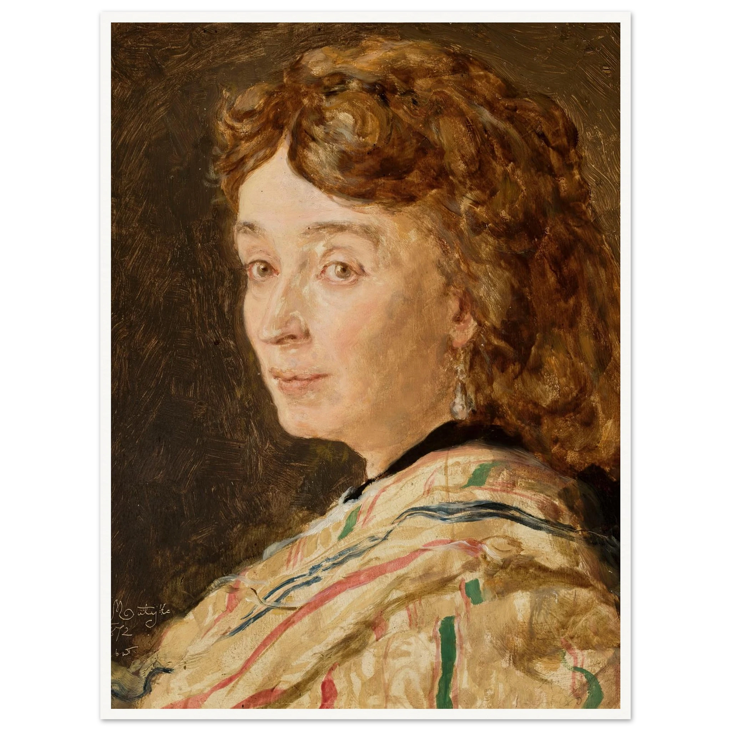 Portrait of Ludwika Groppler (1872) Art Print | Jan Matejko-Quipham Collections