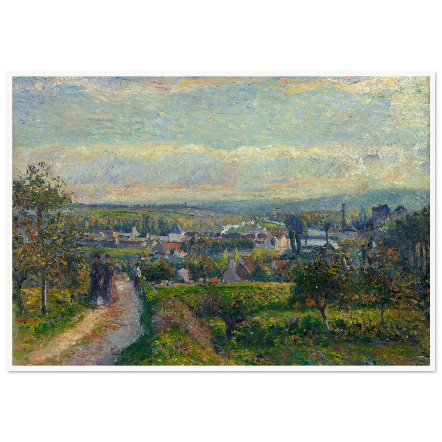 View of Saint-Ouen-l’Aumône (1876) Art Print | Camille Pissarro-Quipham Collections