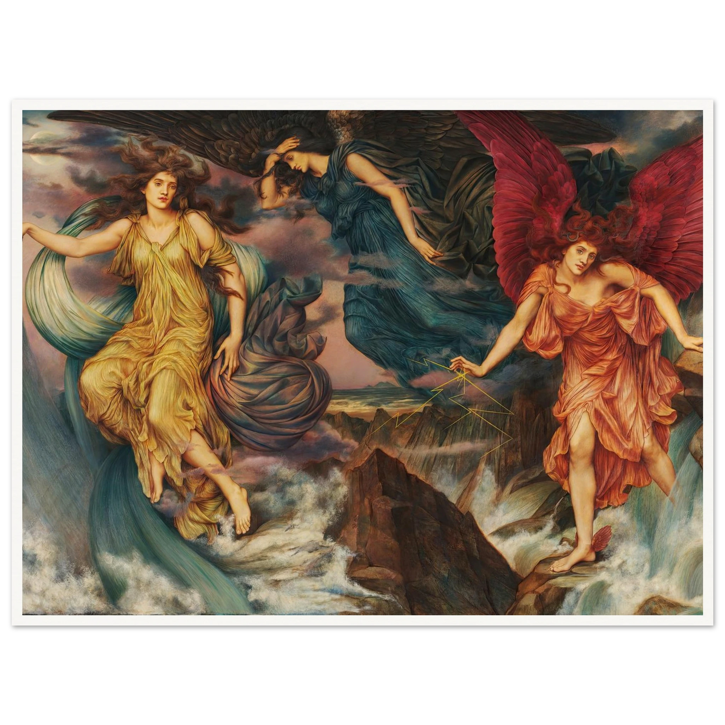 The Storm Spirits (circa 1900) Art Print | Evelyn de Morgan-Quipham Collections