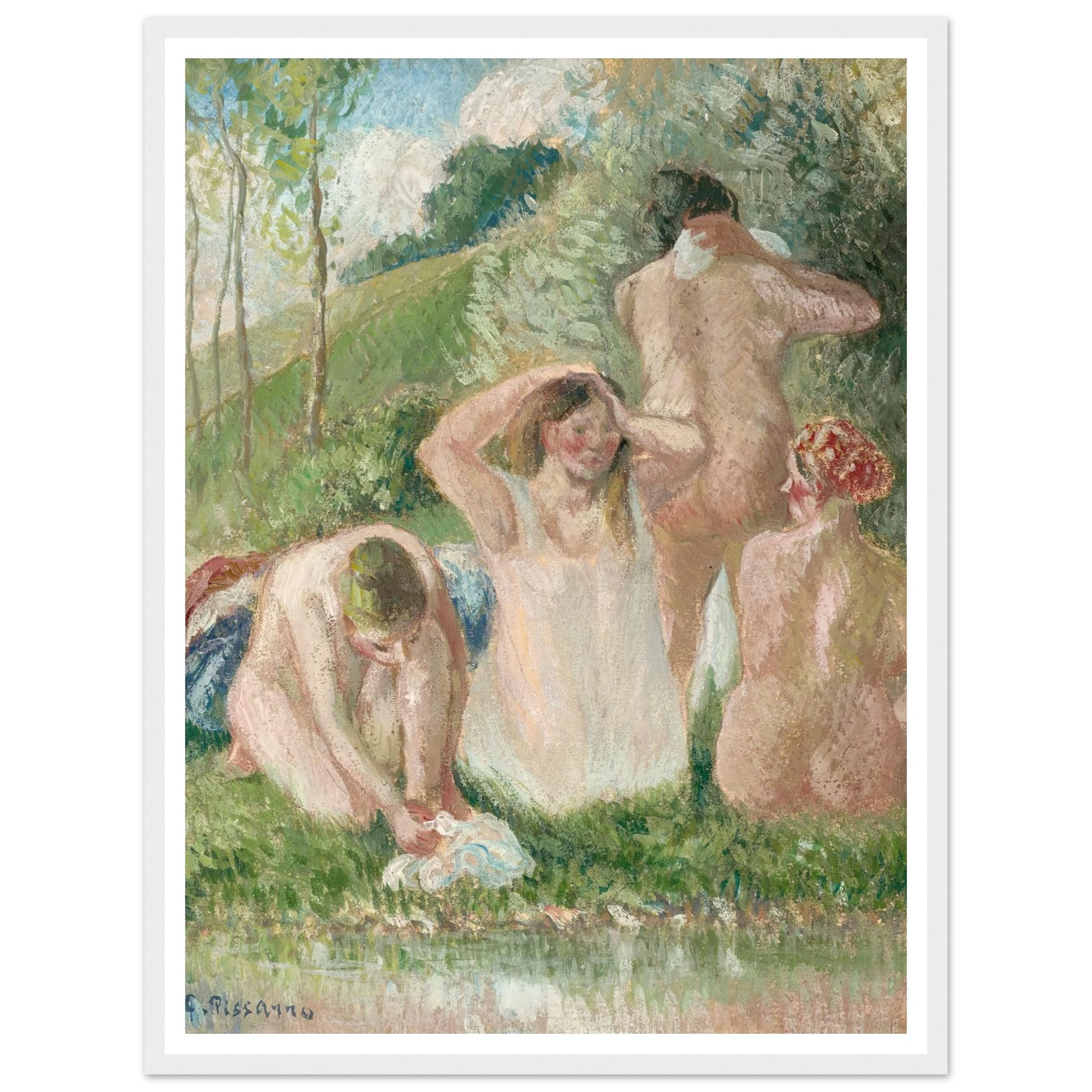 Groupe de baigneuses (circa 1901) Art Print | Camille Pissarro-Quipham Collections