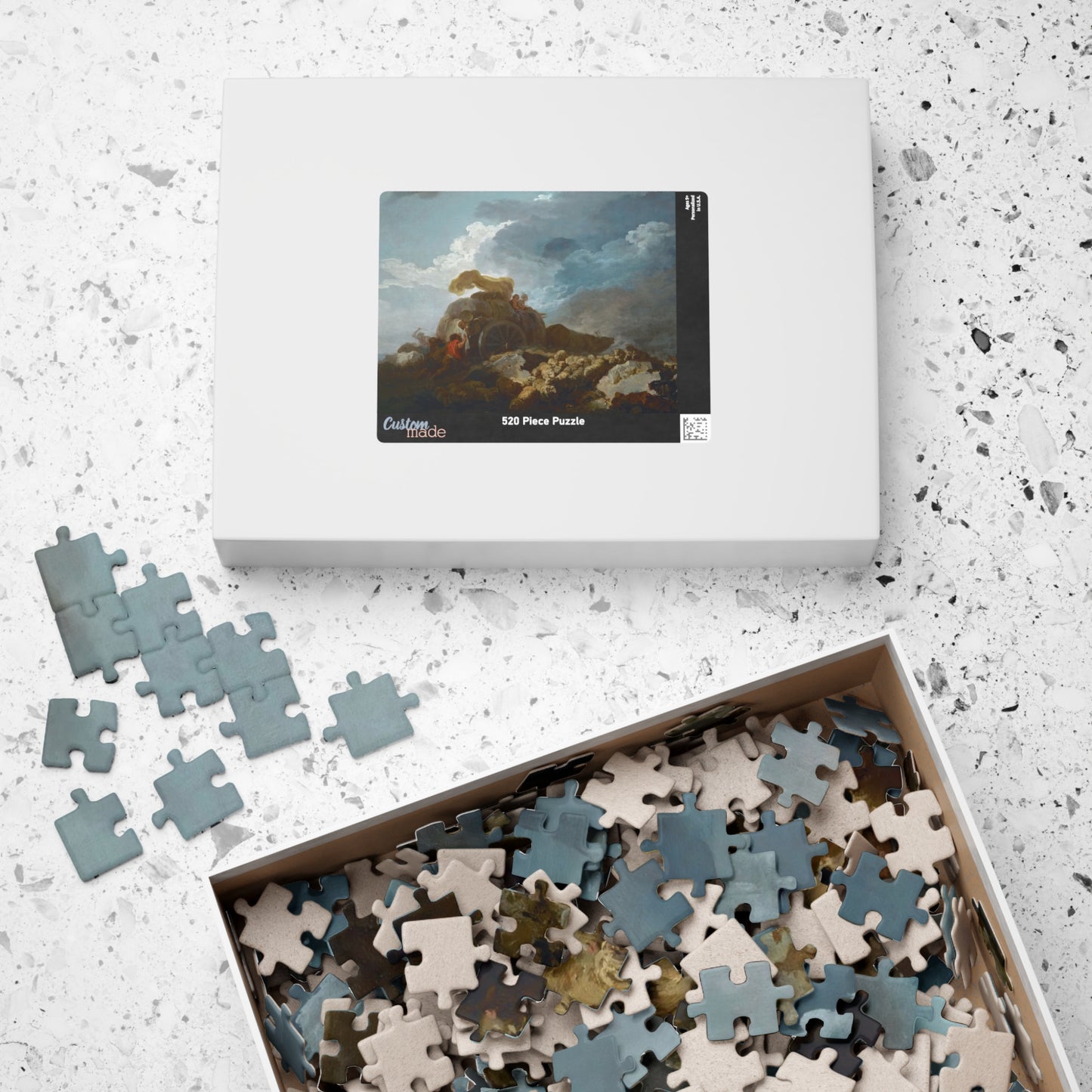 L’orage, dit aussi La charette embourbee Thunderstorm Puzzle | Jean-Honore Fragonard-Quipham Collections