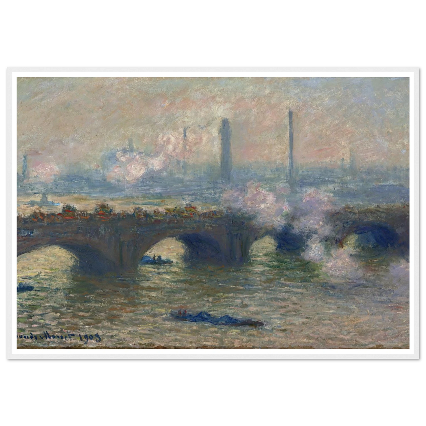 Waterloo Bridge,Gray Day (1903) Art Print | Claude Monet-Quipham Collections