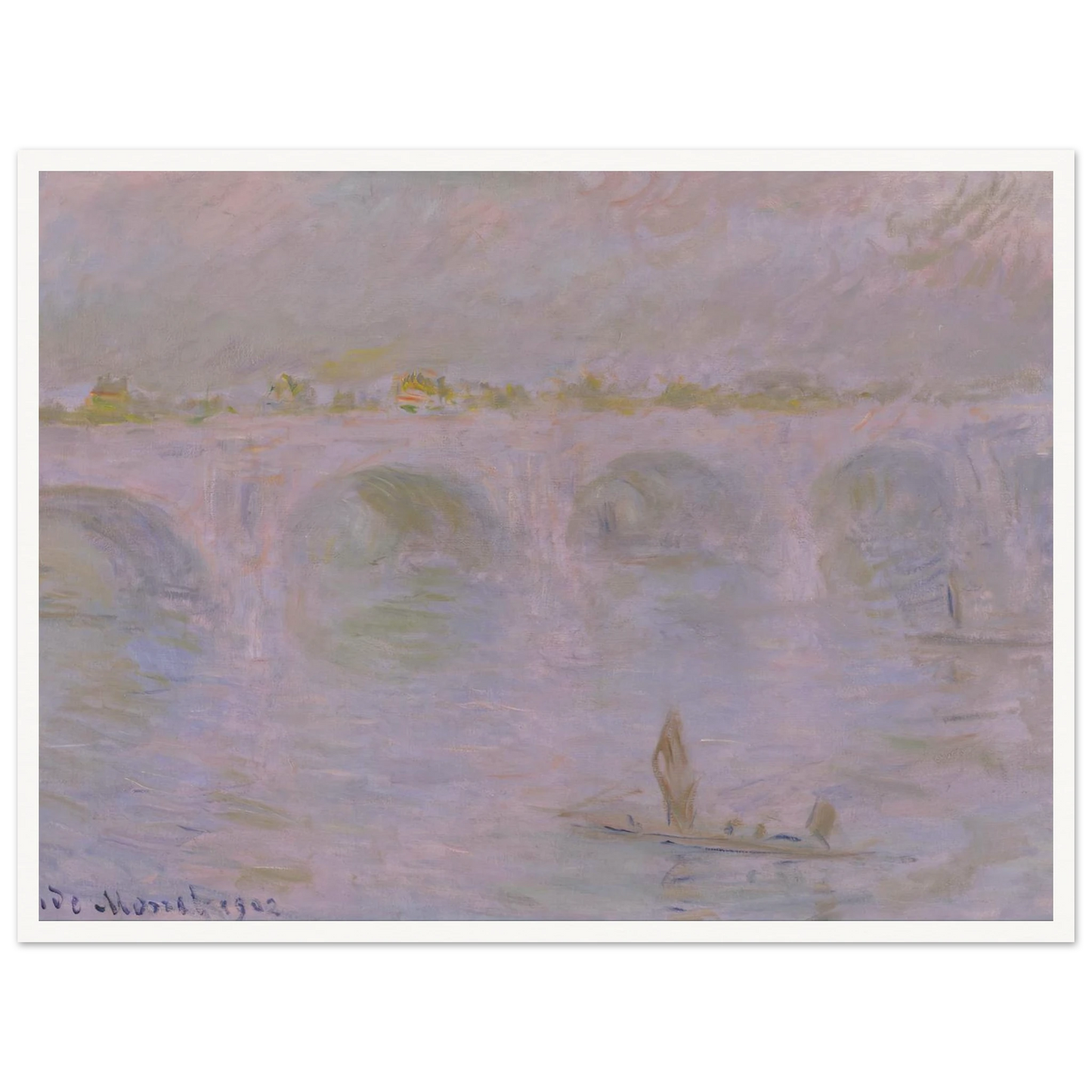 Waterloo Bridge in London (1902) Art Print | Claude Monet-Quipham Collections