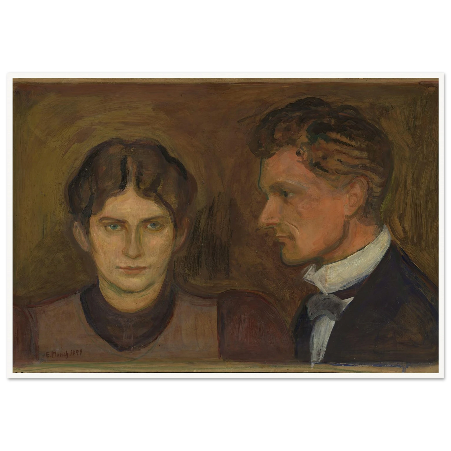 Aase and Harald Nørregaard (1899) Art Print | Edvard Munch-Quipham Collections