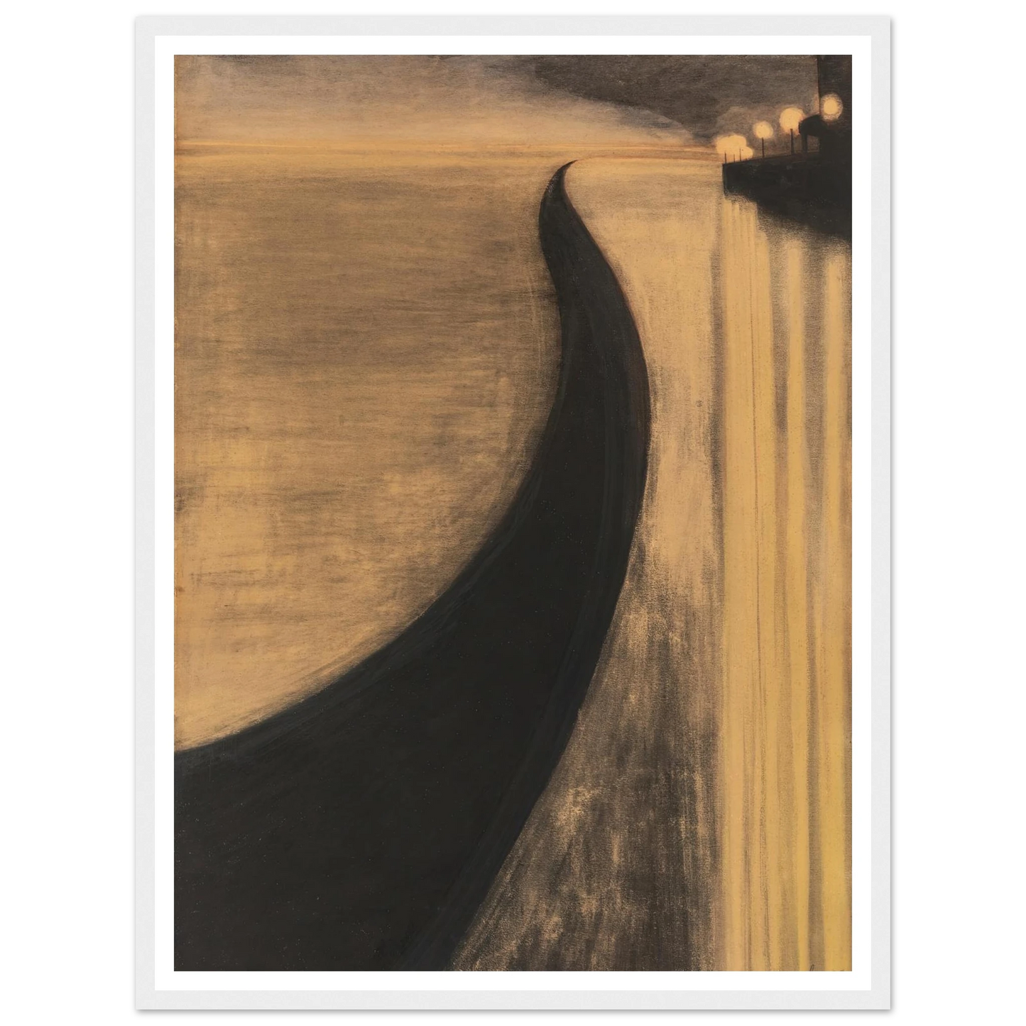 Digue et lumières d’Ostende (1909) Art Print | Leon Spilliaert-Quipham Collections