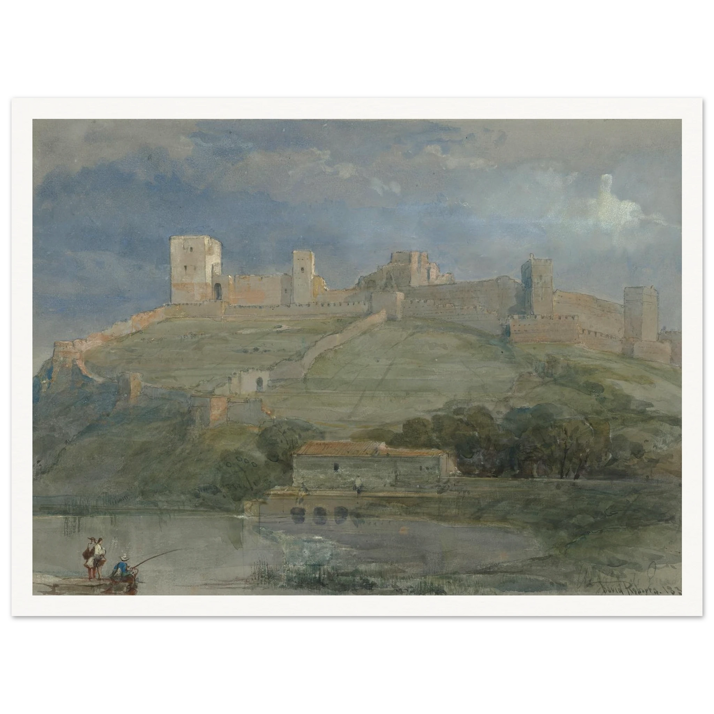 A view of Alcala de Guadaira, Spain (1833) Art Print | David Roberts-Quipham Collections