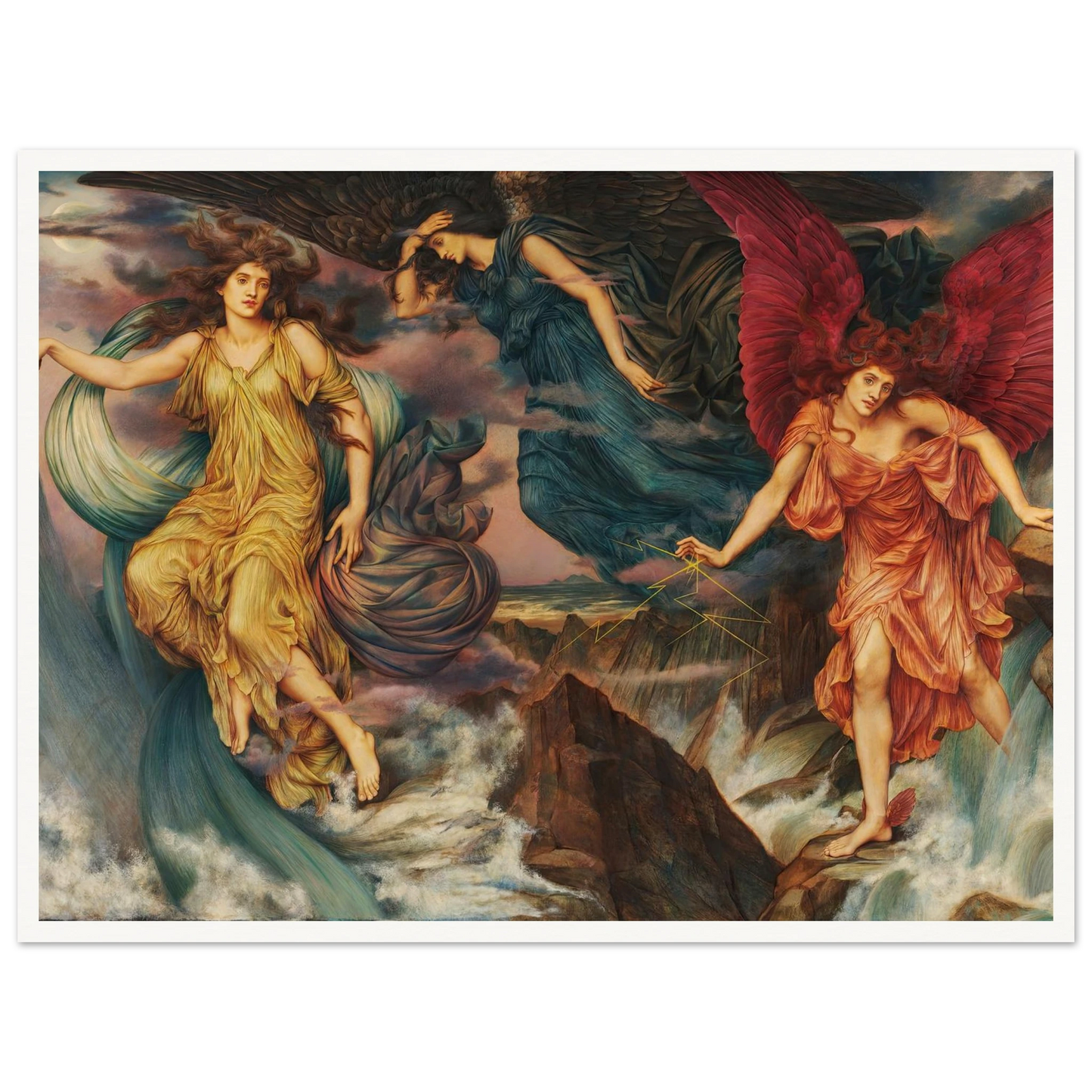 The Storm Spirits (circa 1900) Art Print | Evelyn de Morgan-Quipham Collections