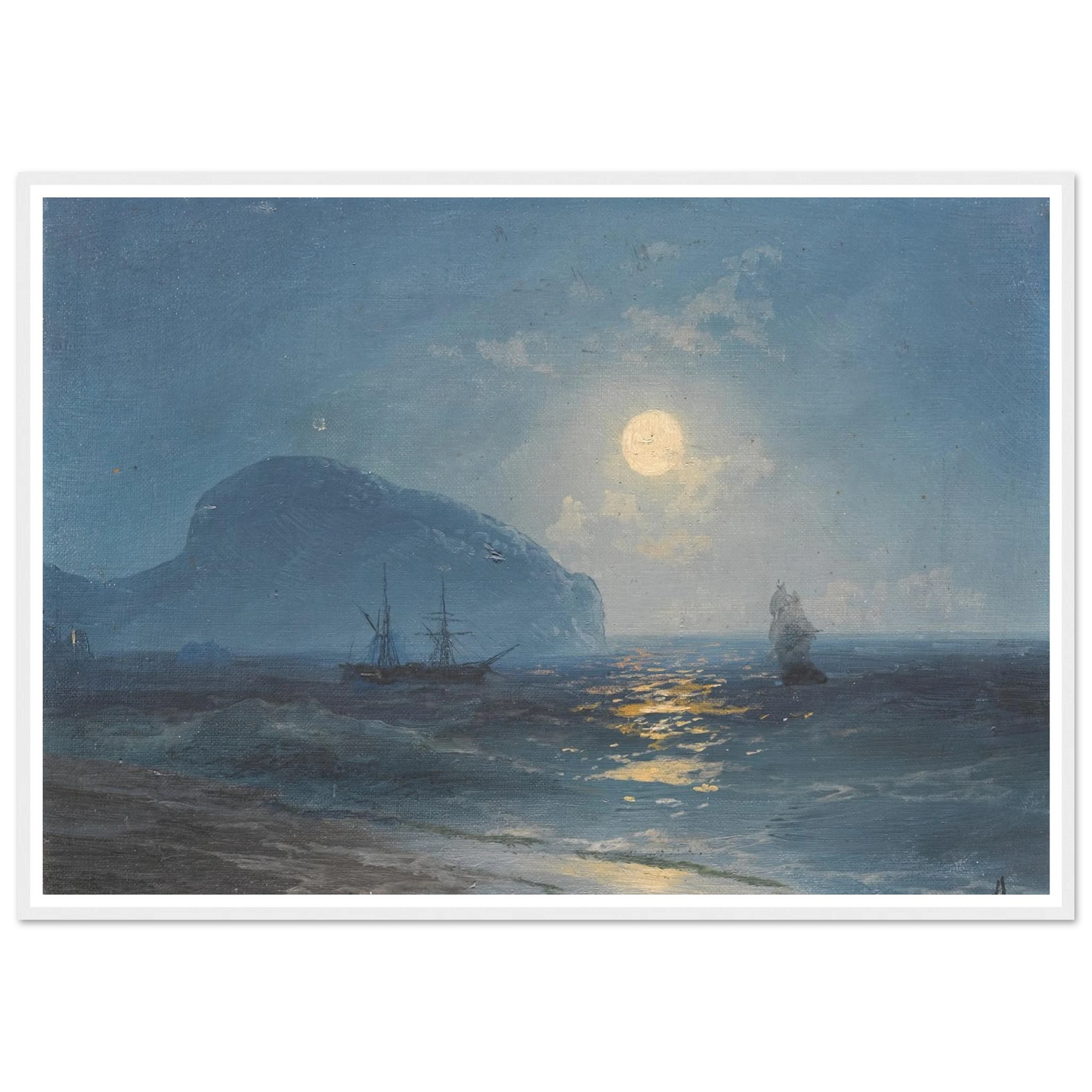 Moonlight (1899) Art Print | Ivan Konstantinovich Aivazovsky-Quipham Collections