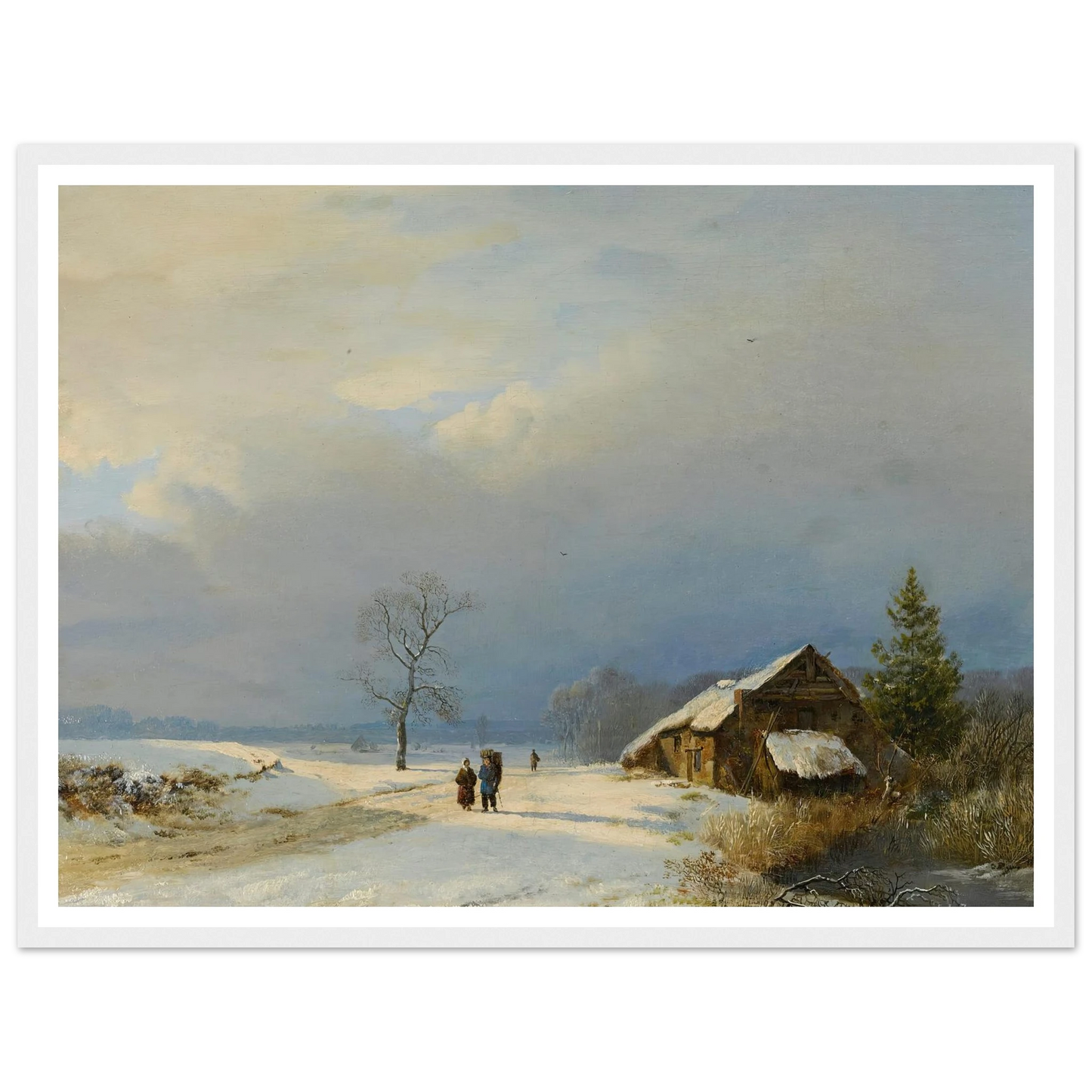 Dutch winter in the Gooi (1828) Art Print | Barend Cornelis Koekkoek-Quipham Collections