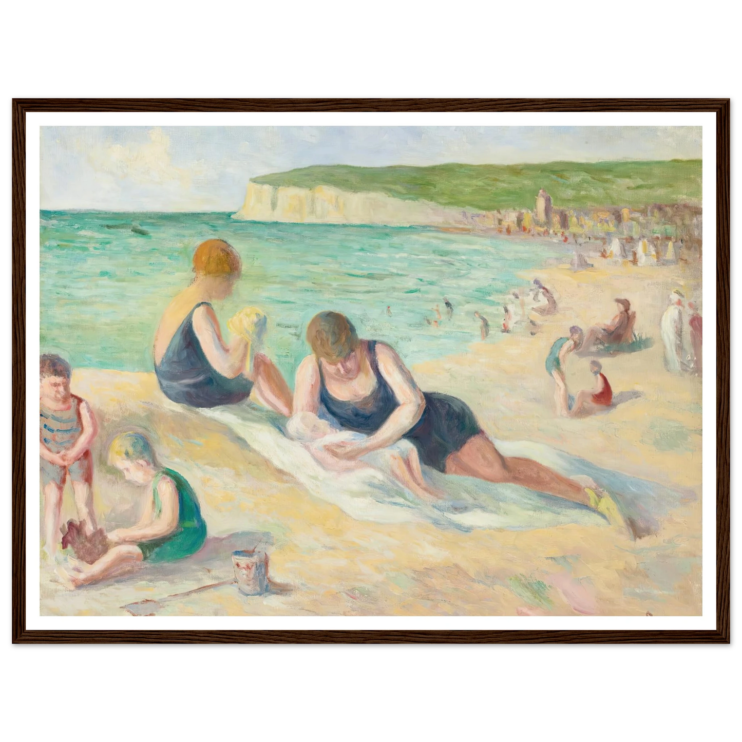 La Plage De Mers-Les-Bains (1934) Art Print | Maximilien Luce-Quipham Collections