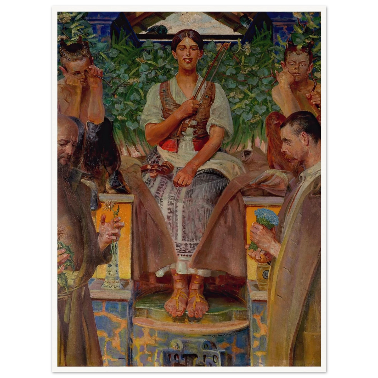 Homage to art and the muse (1910) Art Print | Jacek Malczewski-Quipham Collections