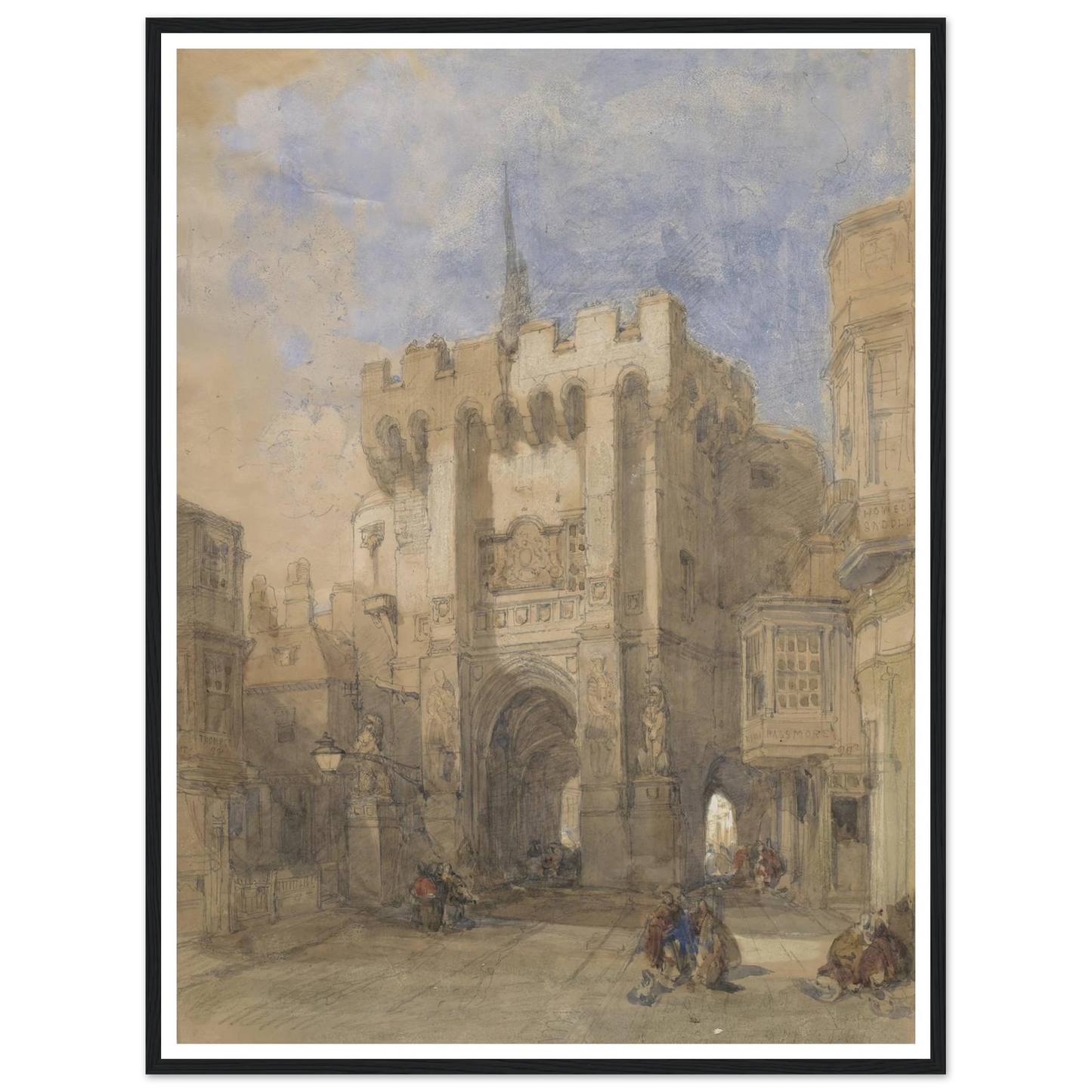 Bargate, Southampton (1828) Art Print | David Roberts-Quipham Collections