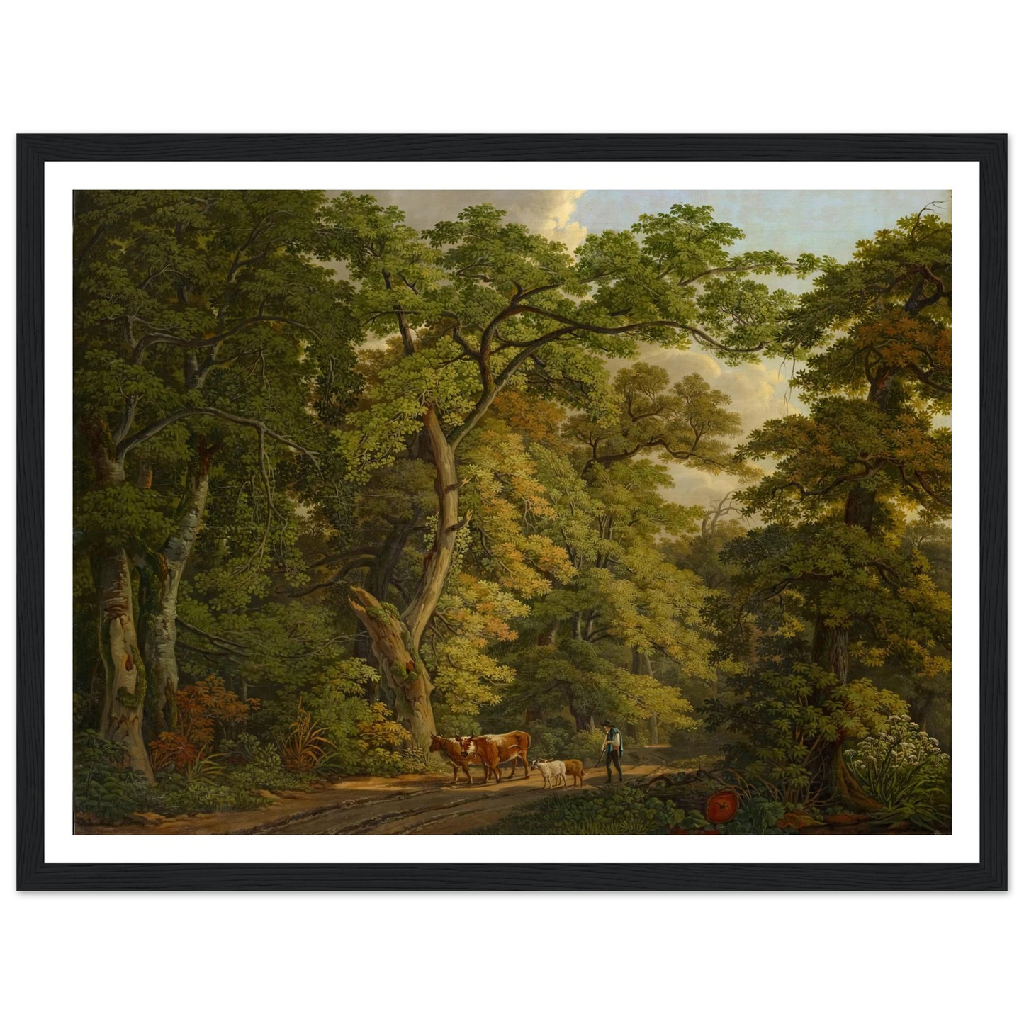Farmer with Cattle in the Hard near Basel (1813) Art Print | Peter Birmann-Quipham Collections